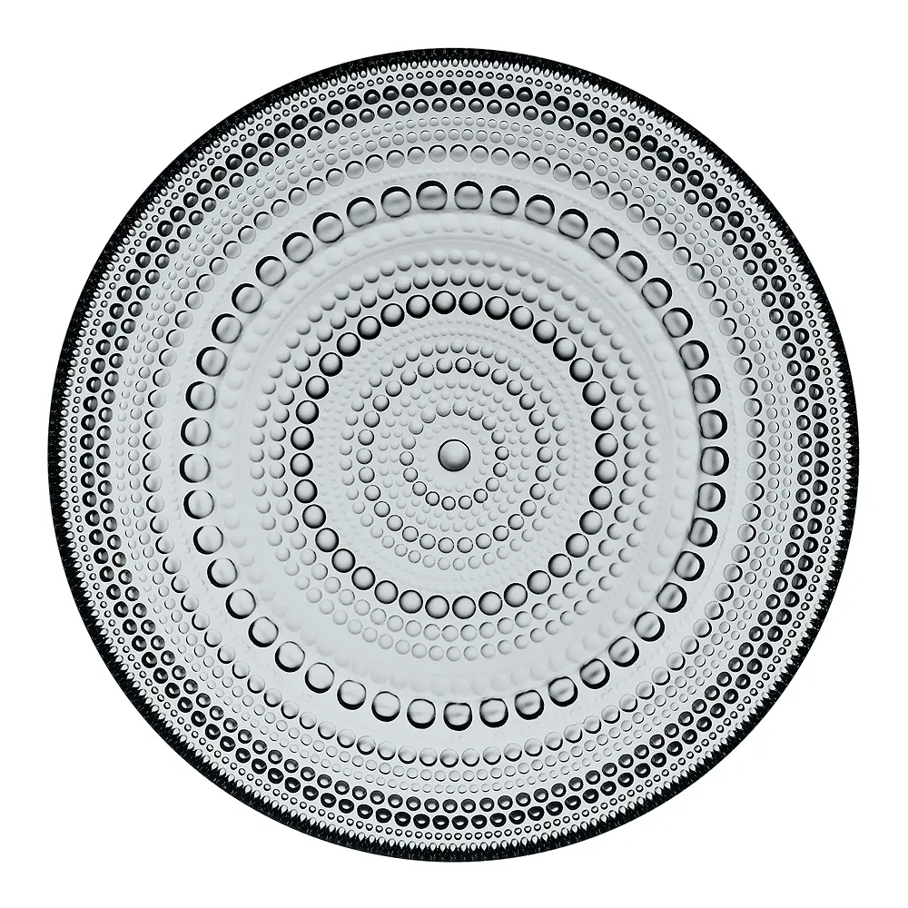 Kastehelmi tallerken 17 cm grå