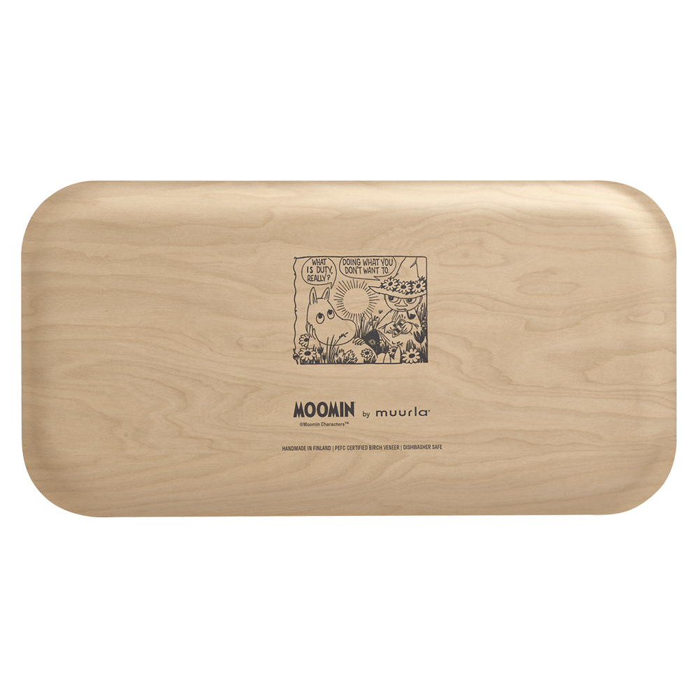 Muurla Mumin bricka 43x22 cm i trädgården beige