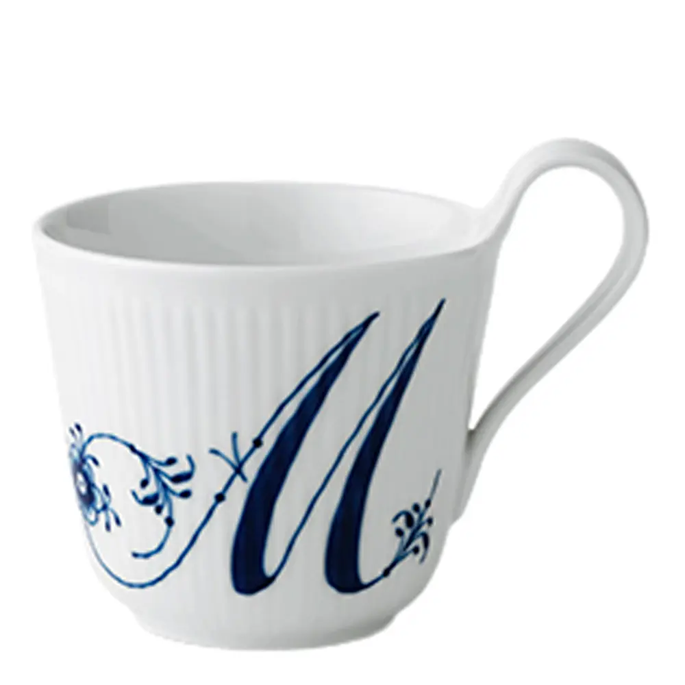 Blue Fluted Alphabet Muki 33 cl M