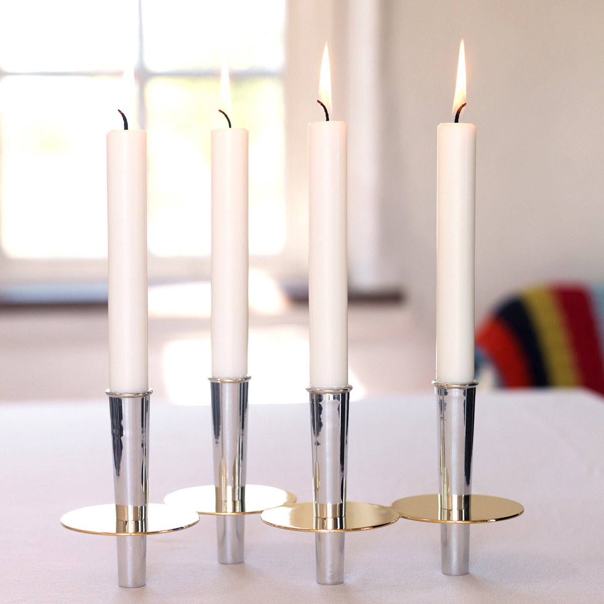 Klong Kluster Ljusstake 4 ljus Silver