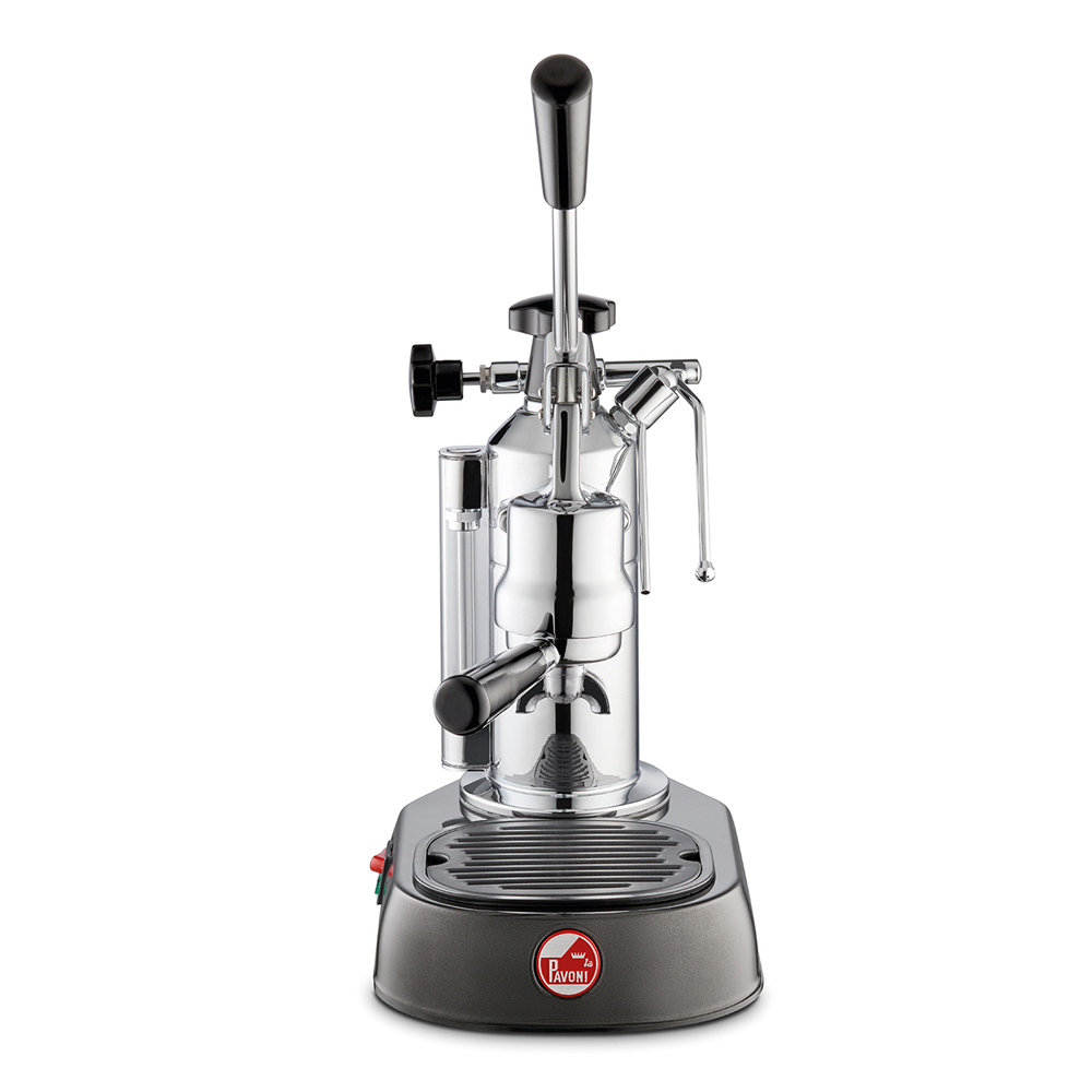 La Pavoni Europiccola manuell kaffemaskin m hevearm rustfri/svart