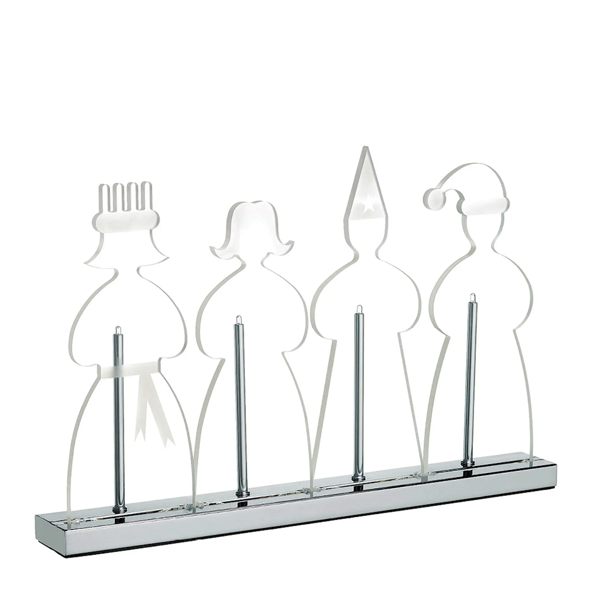 Markslöjd Lucia Sähkökynttelikkö 30 cm Kromi/Kirkas