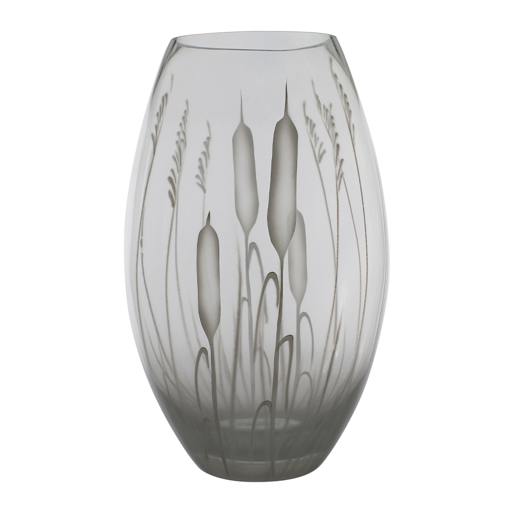 Nybro Crystal Kaveldun Vas 26x13 cm Klar/Vit