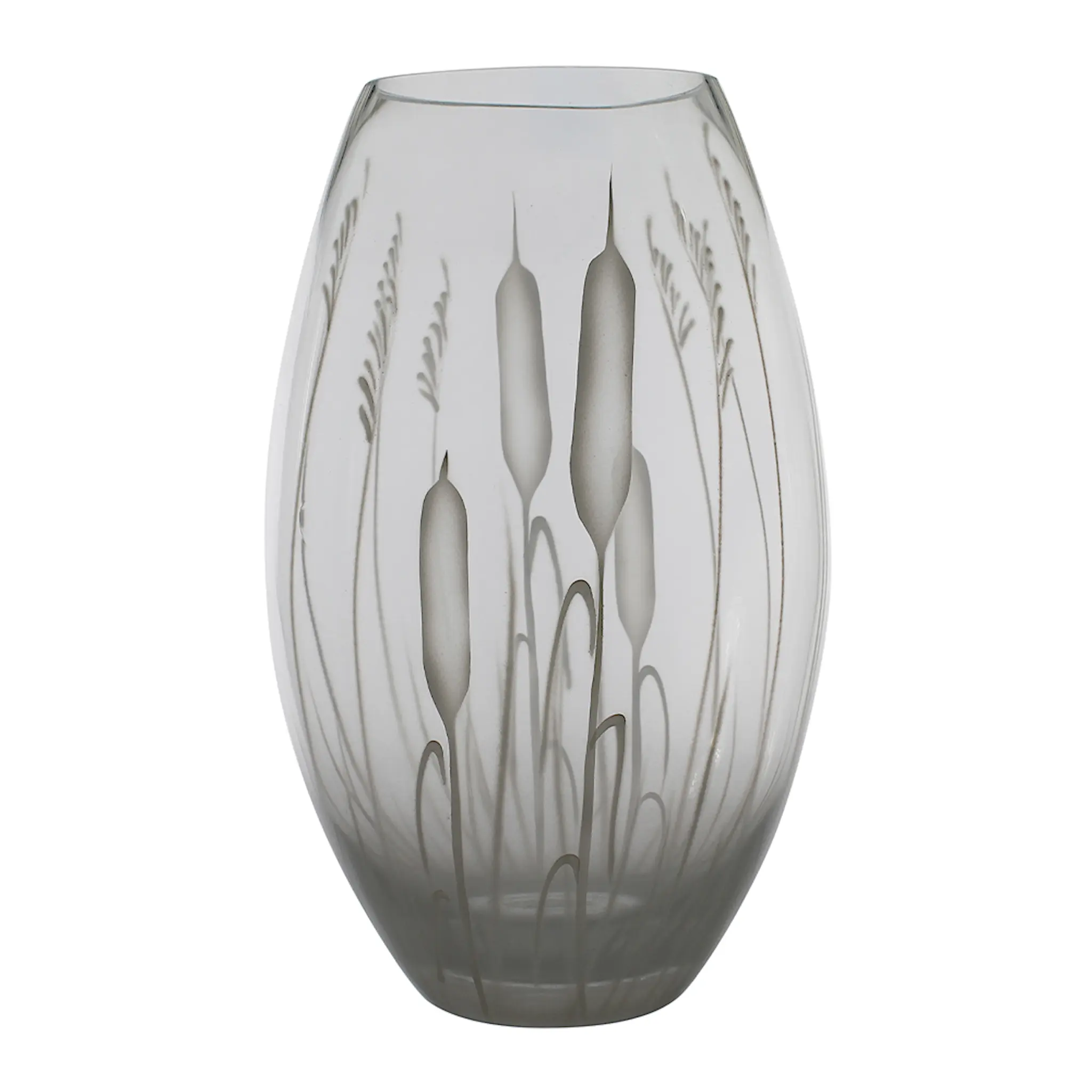 Nybro Crystal Kaveldun Vas 26x13 cm Klar/Vit