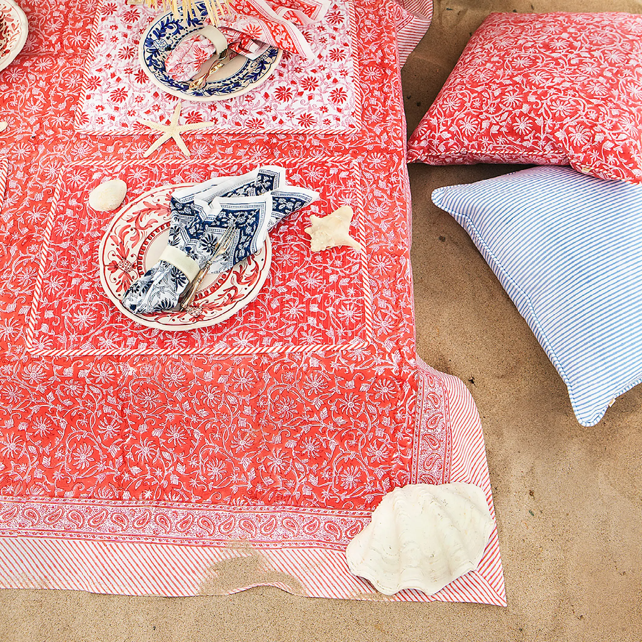 Chamois Margerita duk 170x270 cm summer red