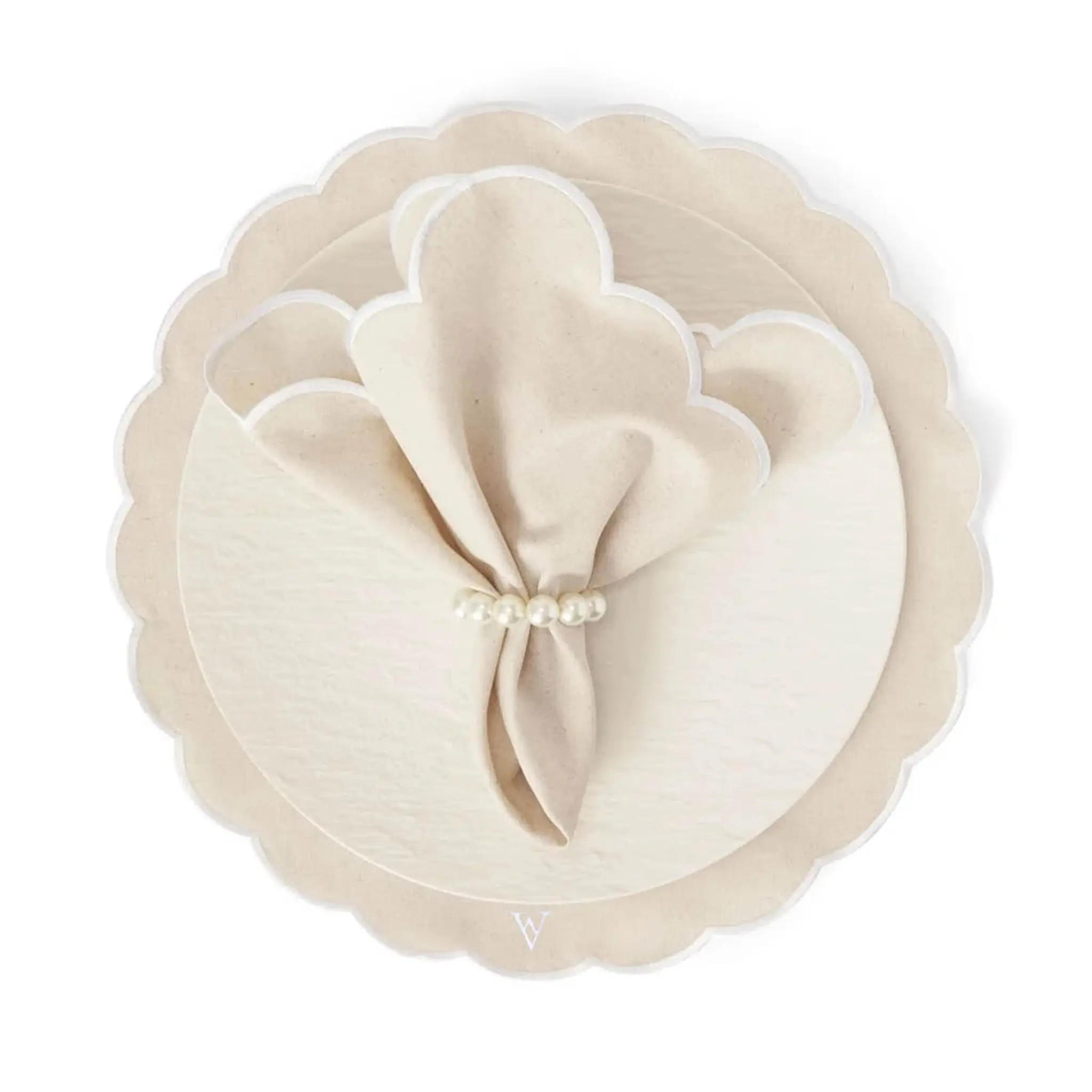 Von Norten Grace Scallop Pöytätabletti 42 cm 2 kpl Santorini