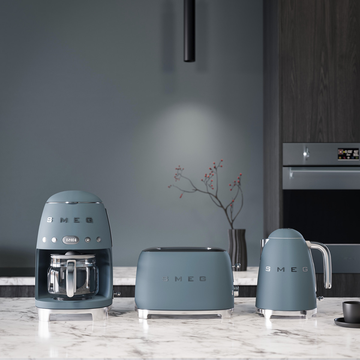 Smeg Smeg brödrost 2 skivor TSF01 storm blue