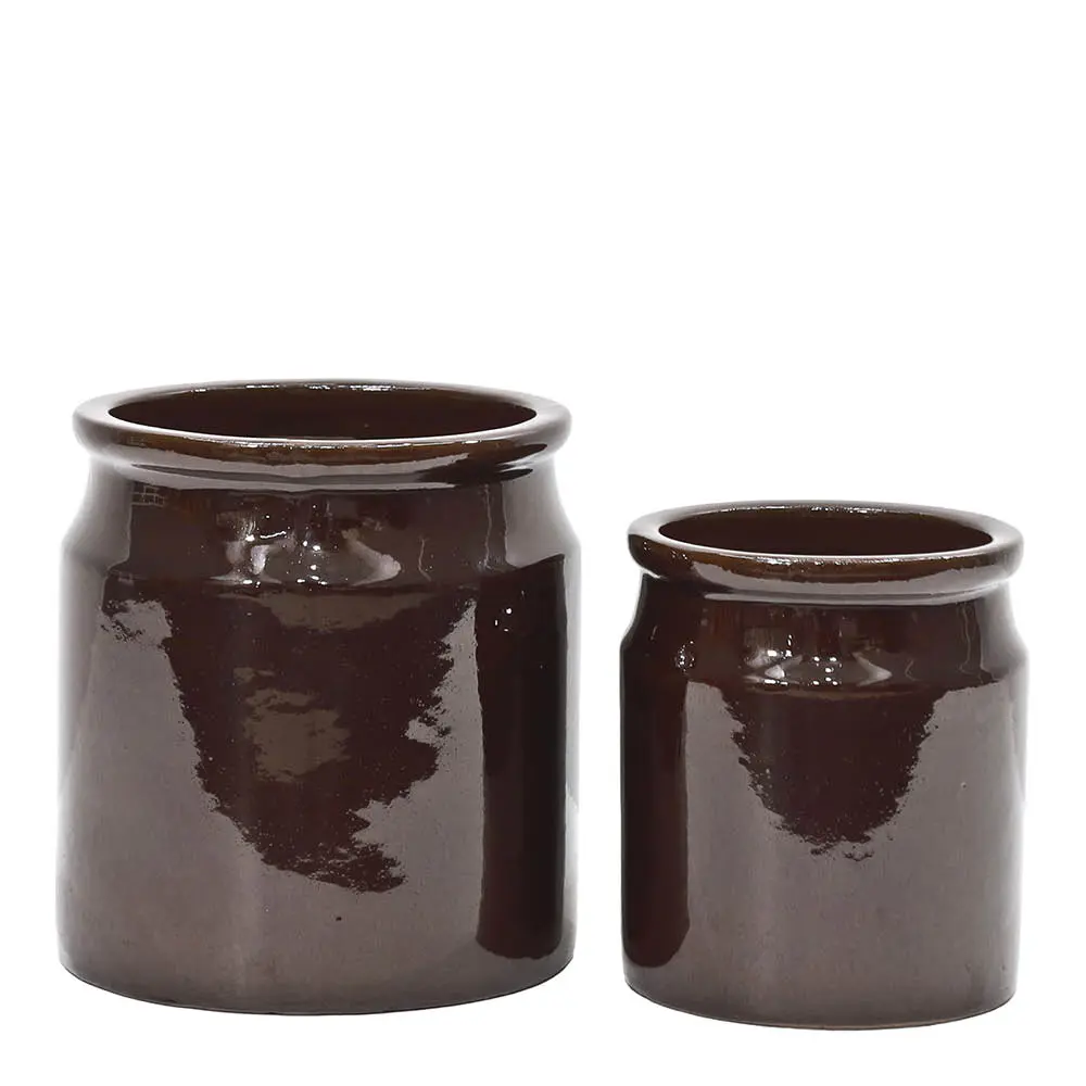 KrusXL Kukkaruukku 17/22 cm 2 kpl Tummanruskea