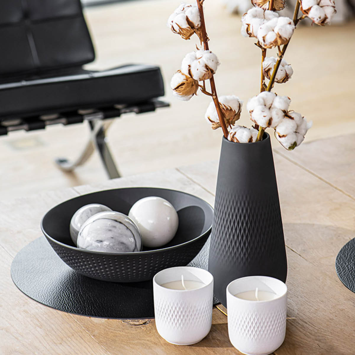 Villeroy & Boch Manufacture Collier Noir vas 26 cm svart