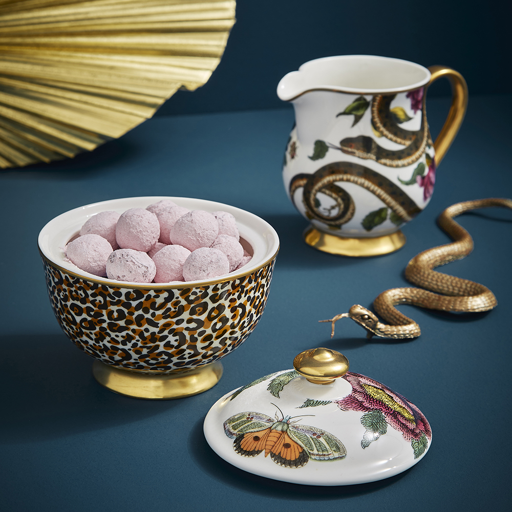 Spode Creatures of Curiosity Sockerskål med lock 20 cl Leopard