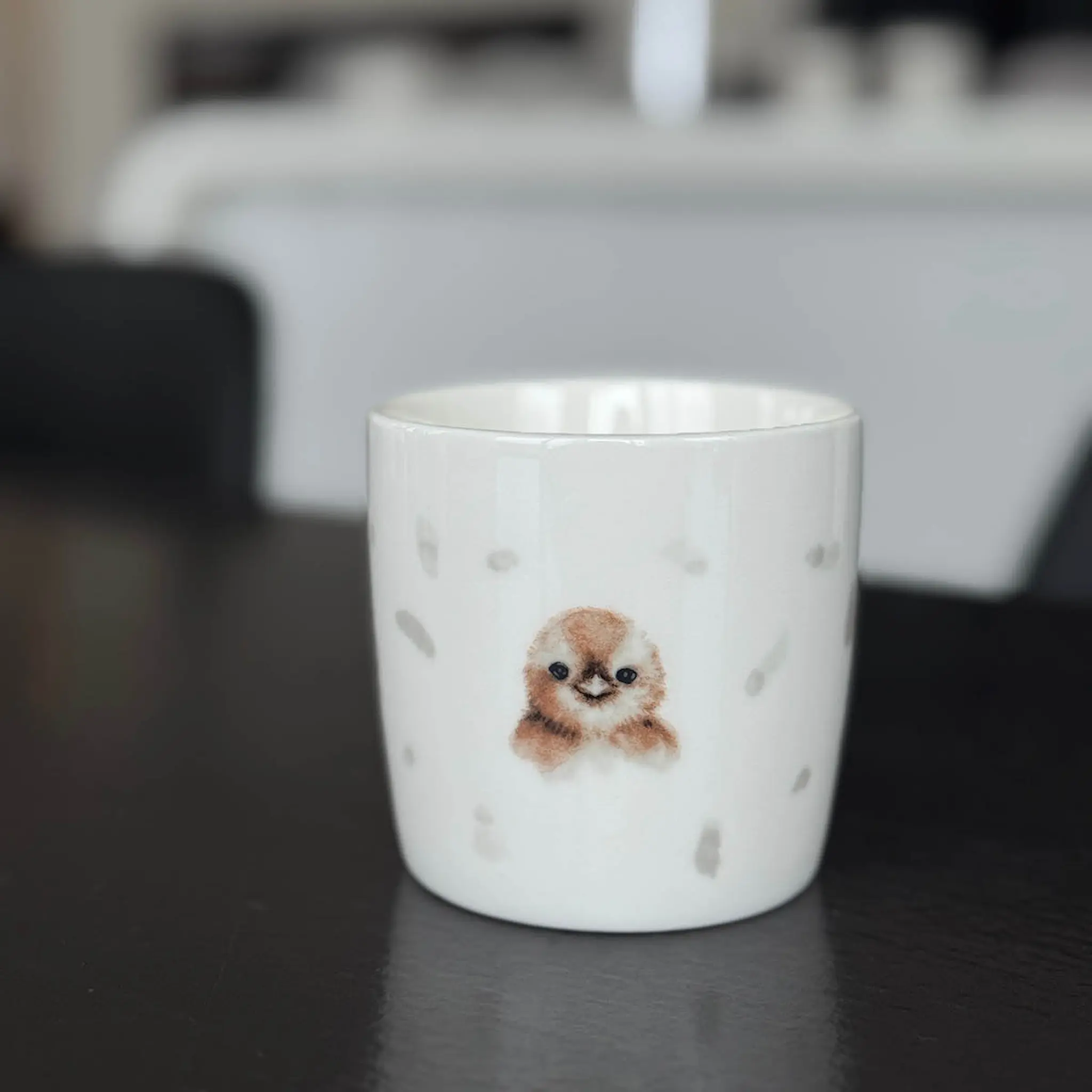 Sögne Home Barnmugg Kyckling 25 cl vit