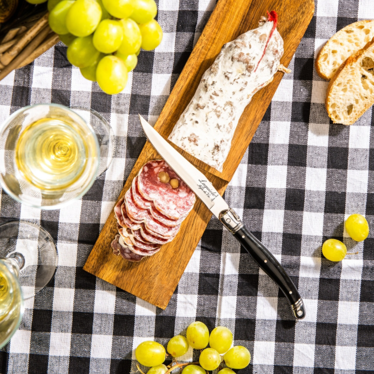 Laguiole Style de Vie Skjærebrett med kniv for pølse