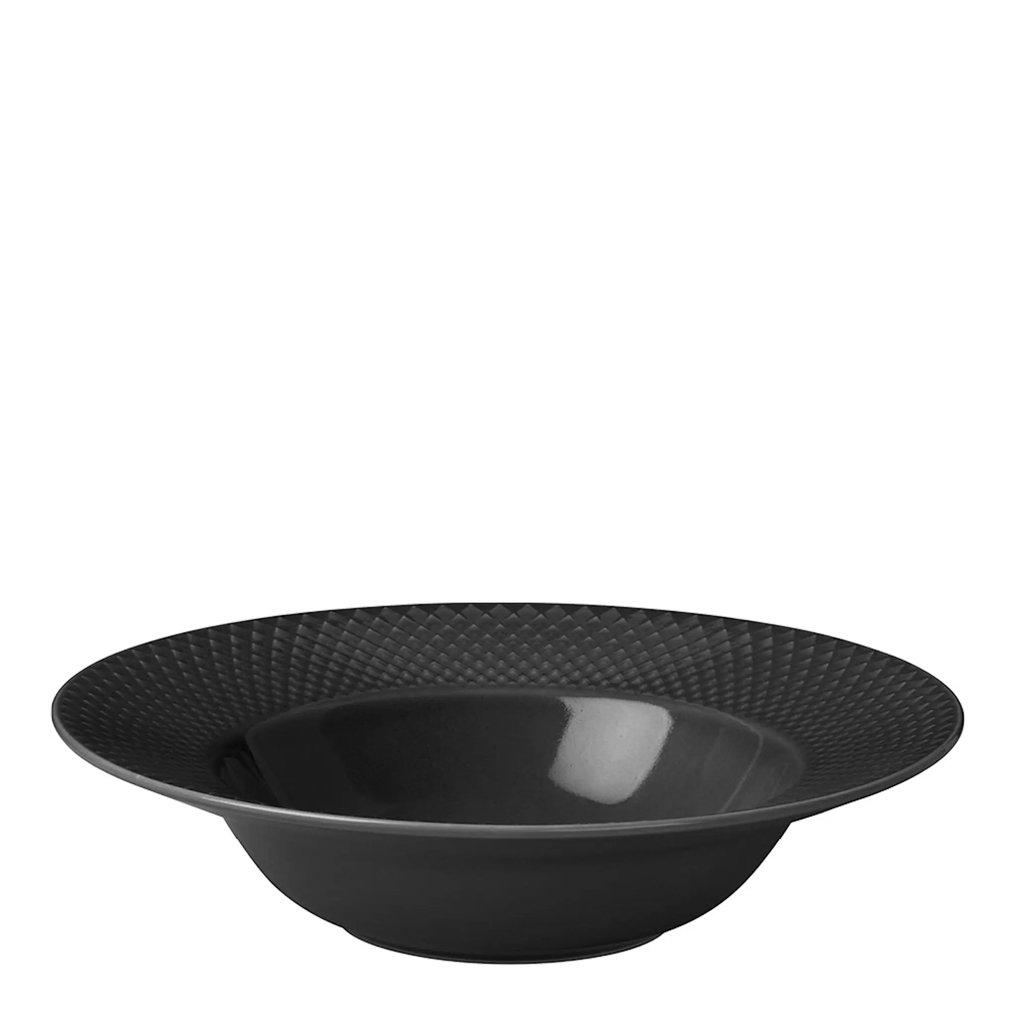 Lyngby Porcelæn Rhombe Earth djup tallrik 24,5 cm slate