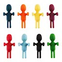 Wine Charms glasmarkörer till vinglas 8-pack flerfärgad