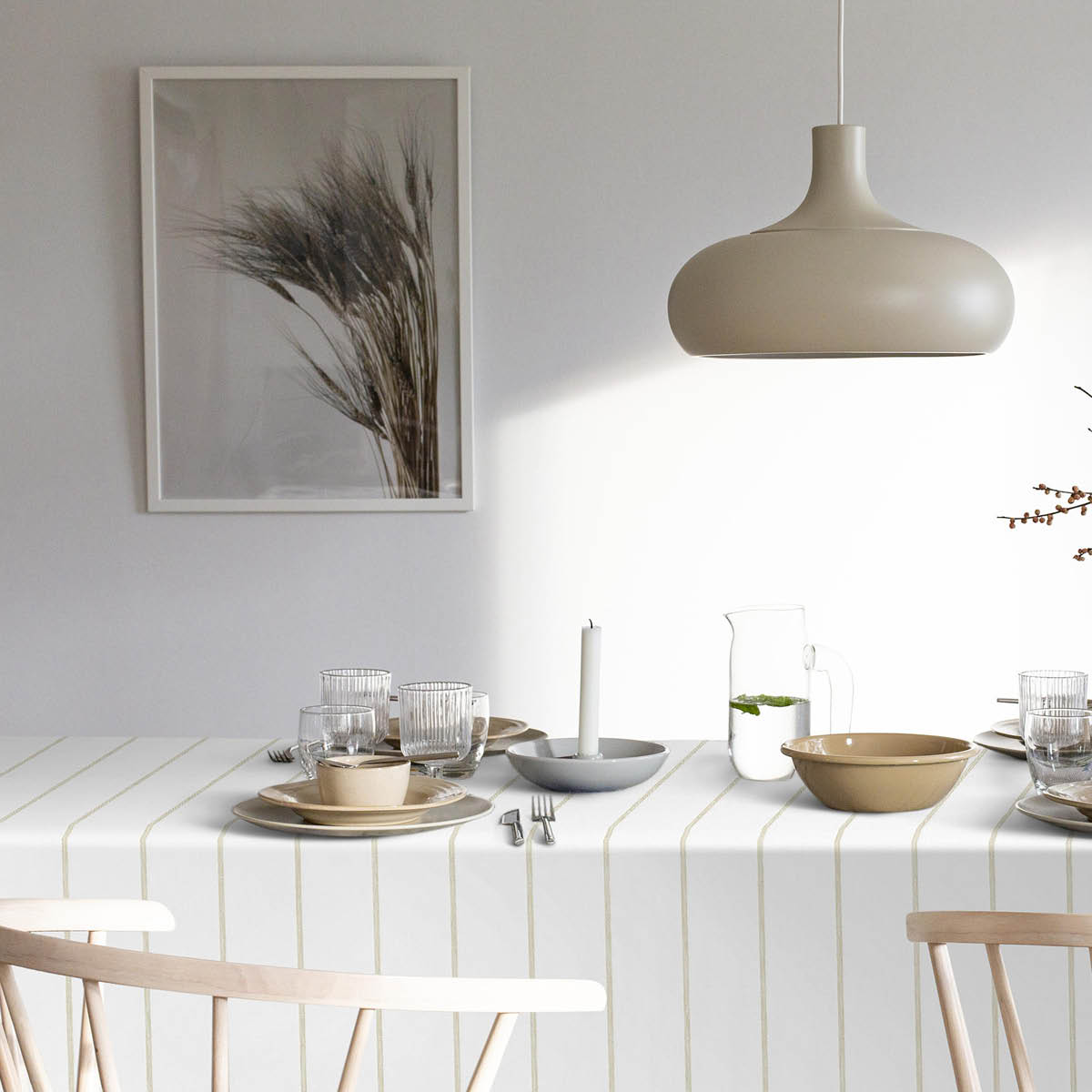 Ekelund Tvärs Bordsduk 150x250 cm Beige