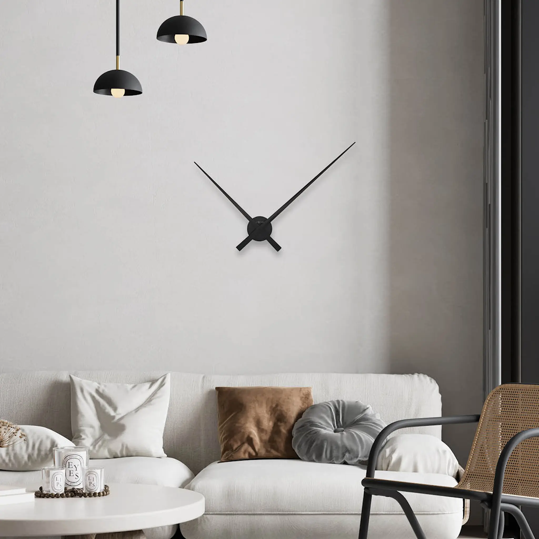 NeXtime Hands väggklocka 85 cm svart