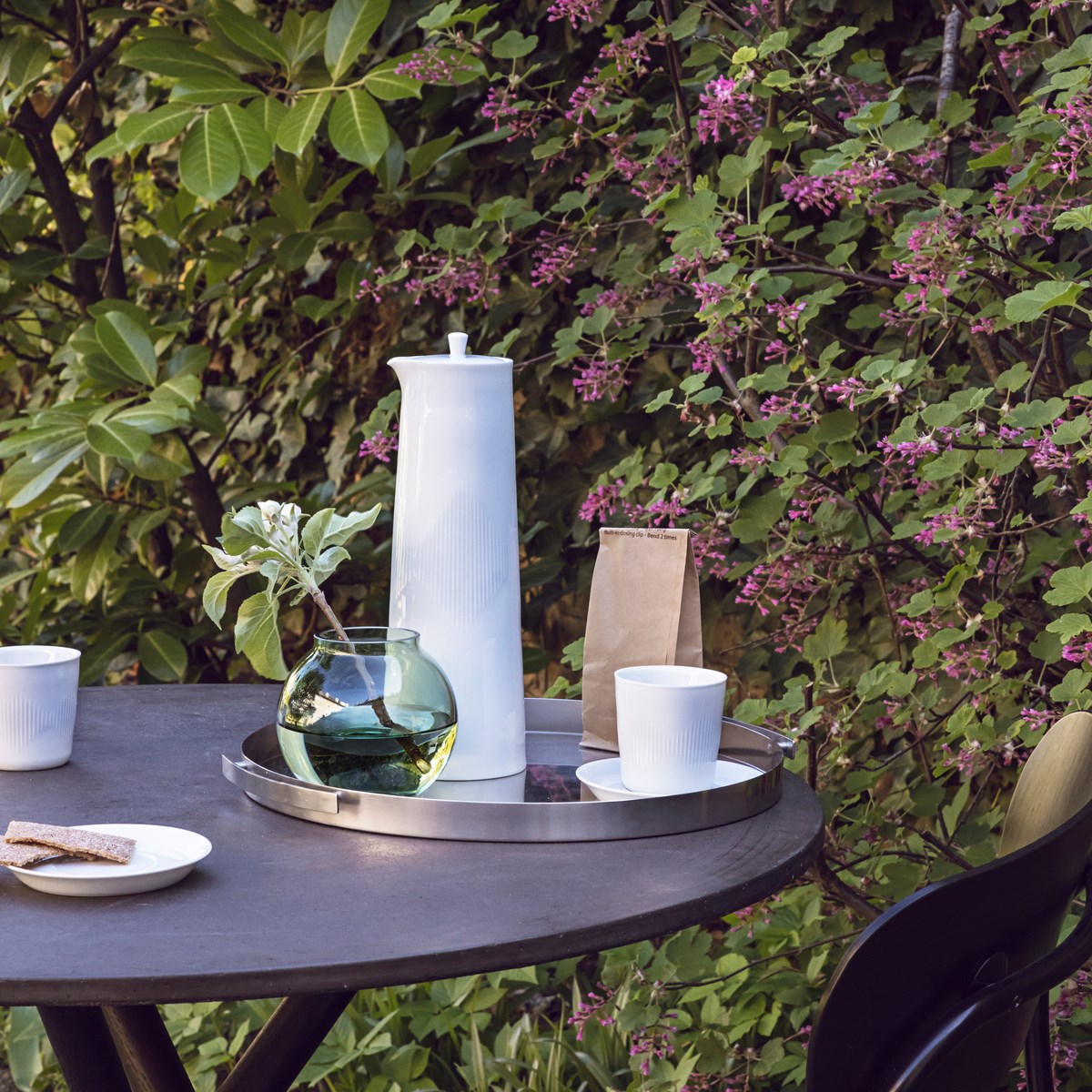 Lyngby Porcelæn Thermodan Termokopp Med Fat 12 cl Vit