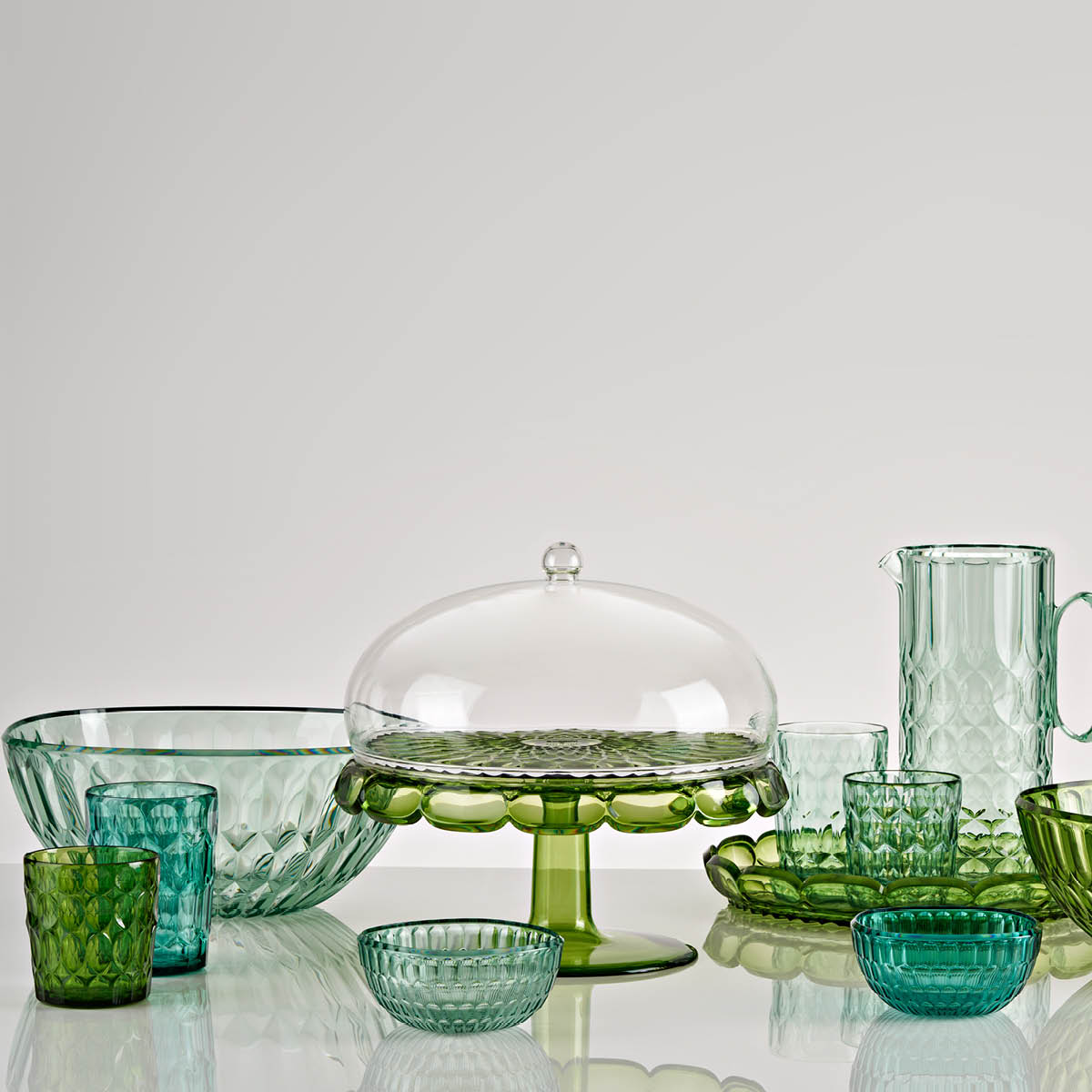 Guzzini Vanity Tumbler Lasi 36 cl Kuvio 1 Water Lily Green