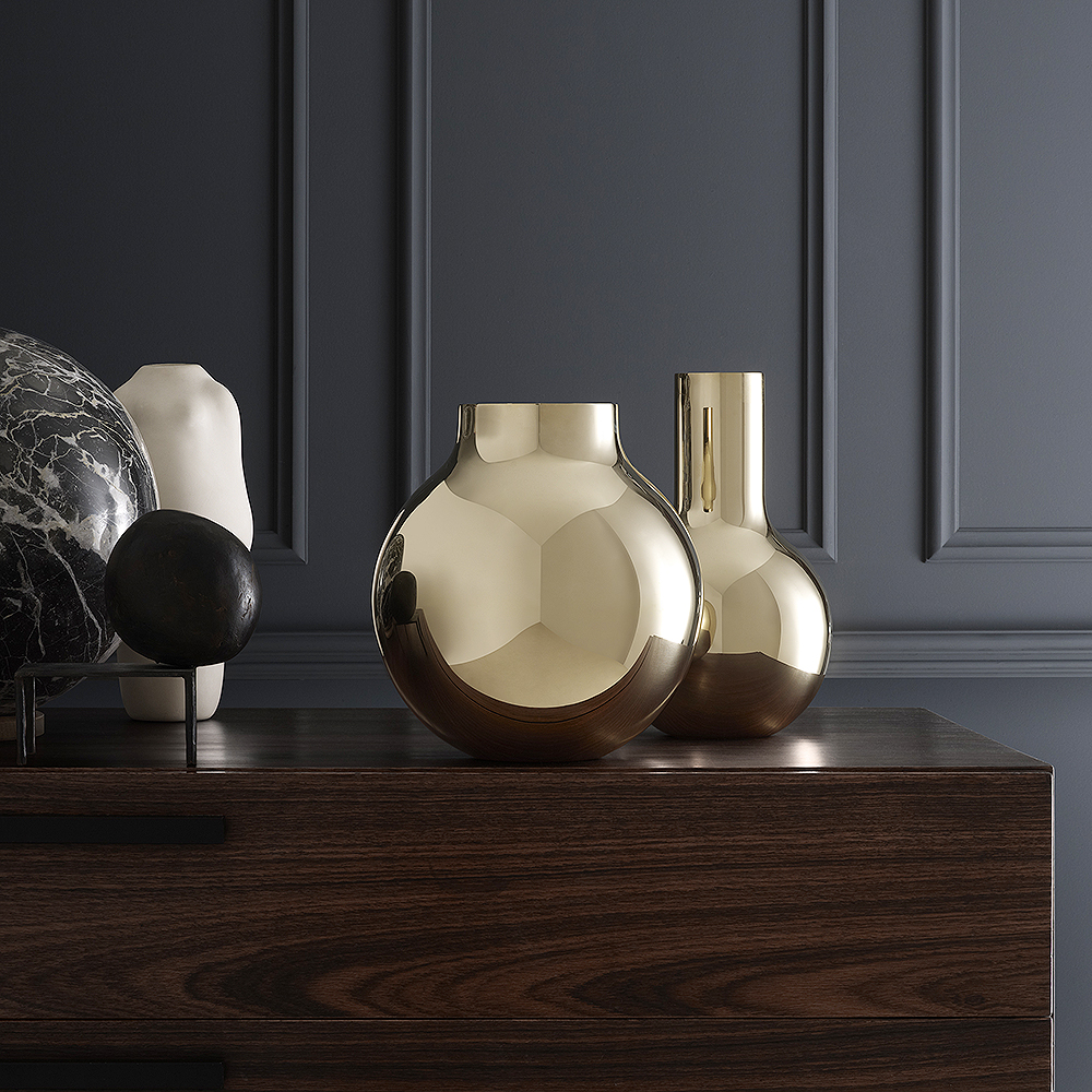 Skultuna Boule vase stor messing