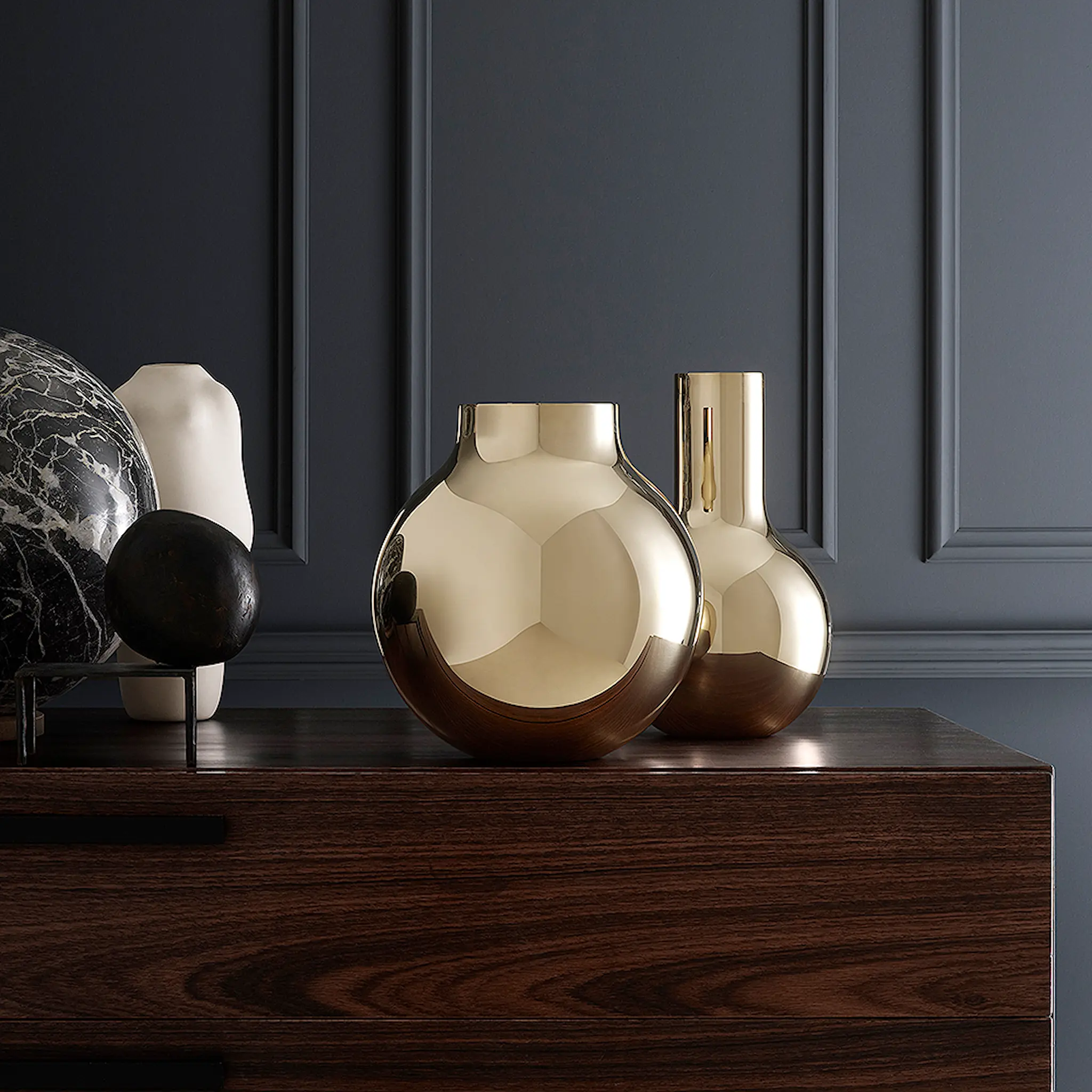 Skultuna Boule Maljakko iso Messinki