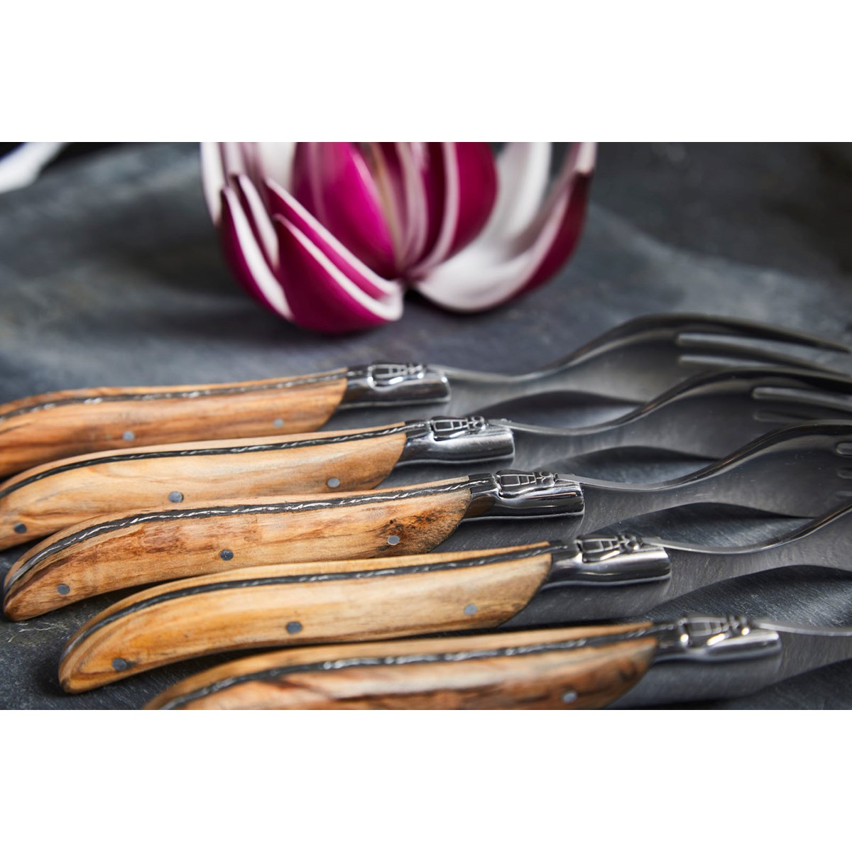 Laguiole by Hâws Grillgaffel 6-pack olivträ