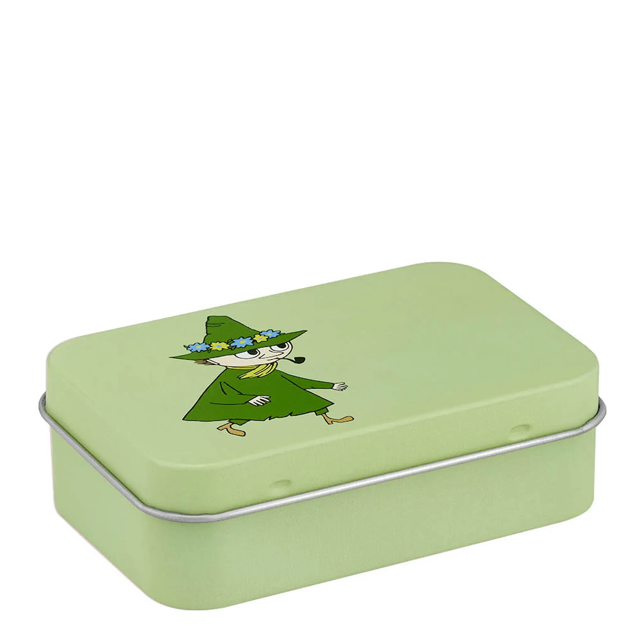 Muurla Muumi Peltipurkki Nuuskamuikkunen 10x6,5 cm Vihreä