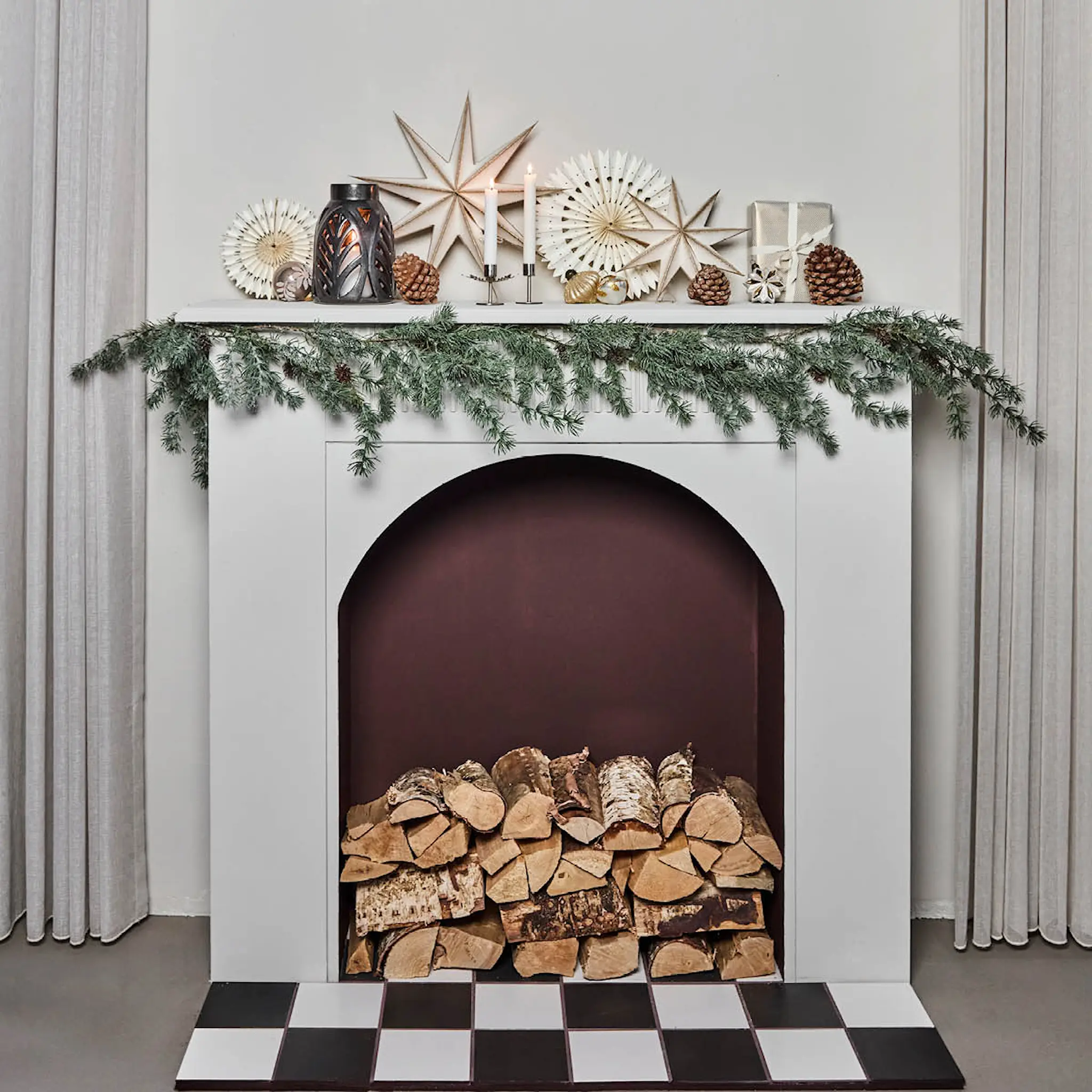 House Doctor Pine girlang 185 cm grön