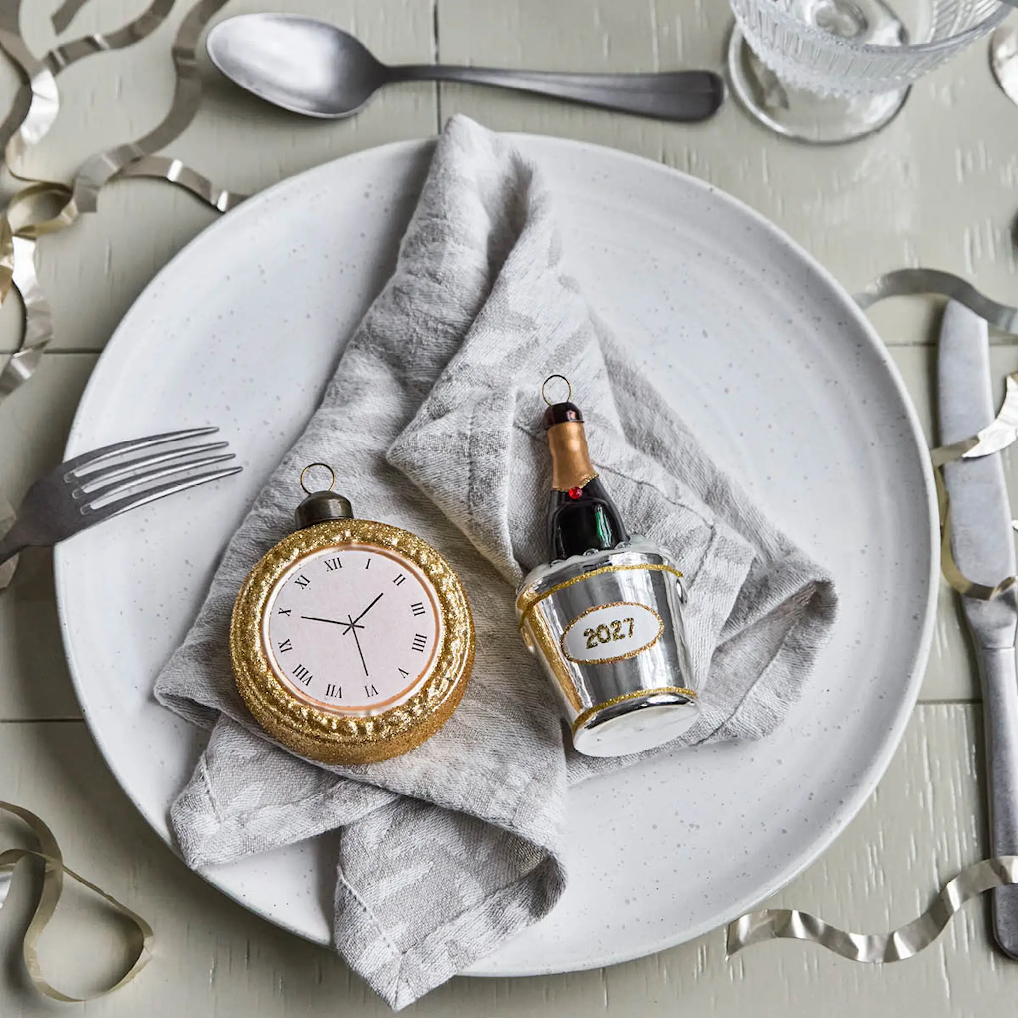 House Doctor NewYear 2027 juldekoration 2-pack silver