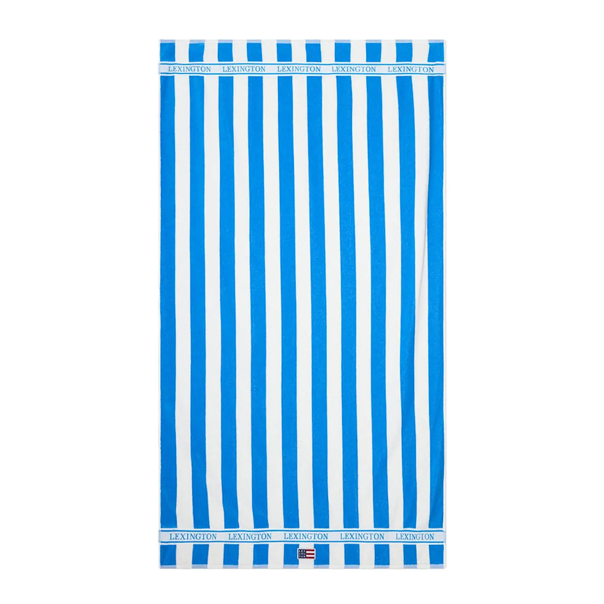 Lexington Rantapyyhe 180x100 cm Sininen/Valkoinen