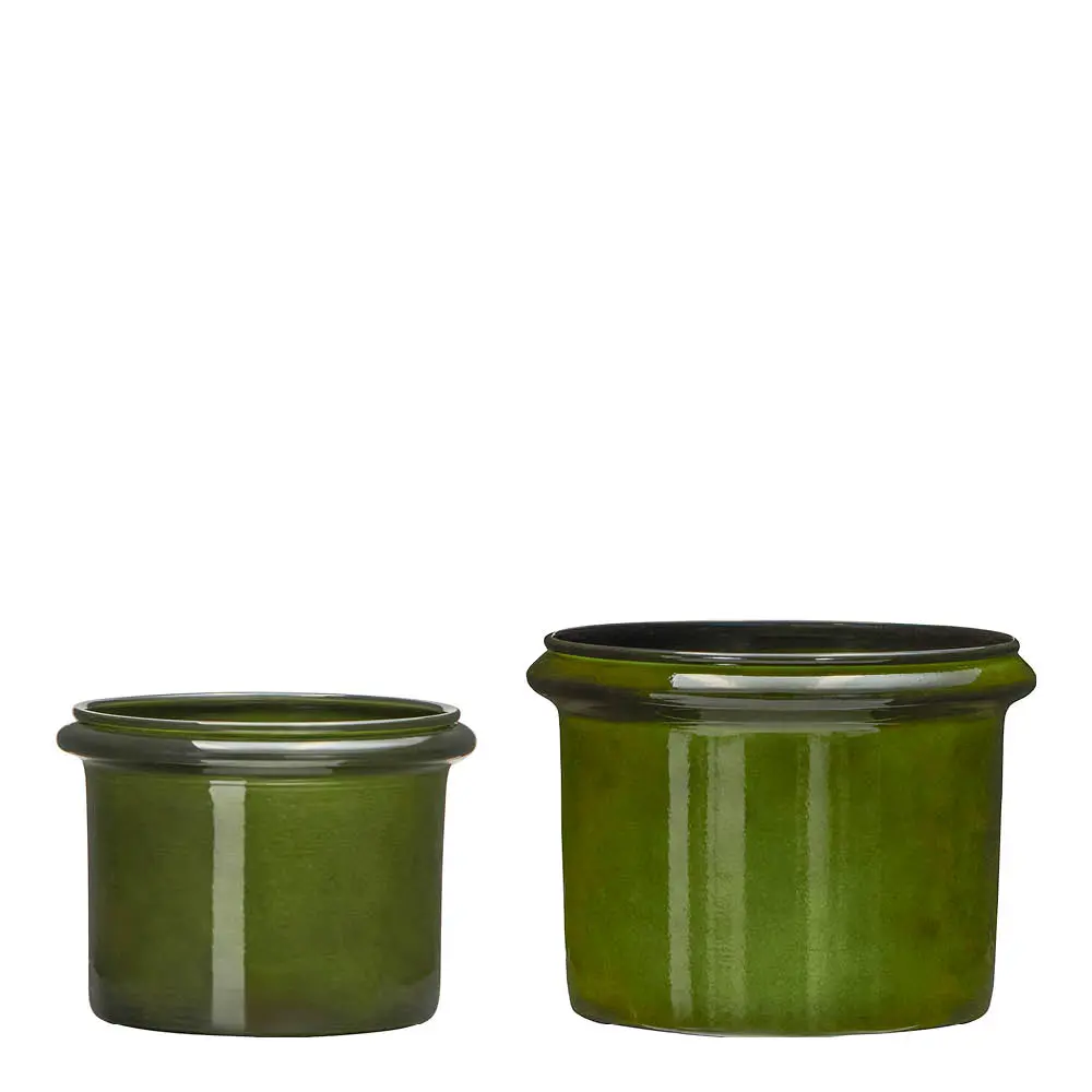 Hoop blomsterpotte 2 stk grønn