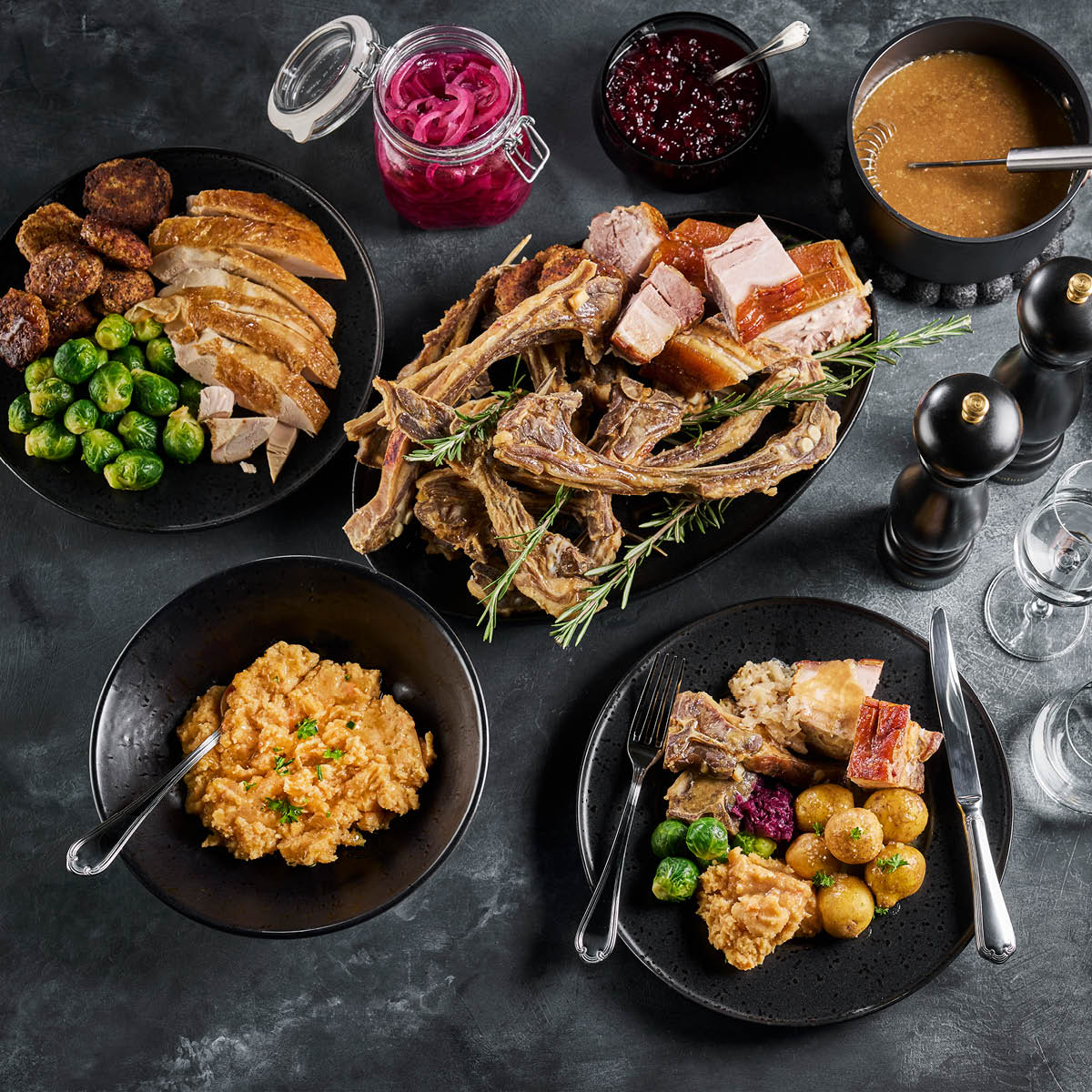 Modern House Black Satin skål 3L