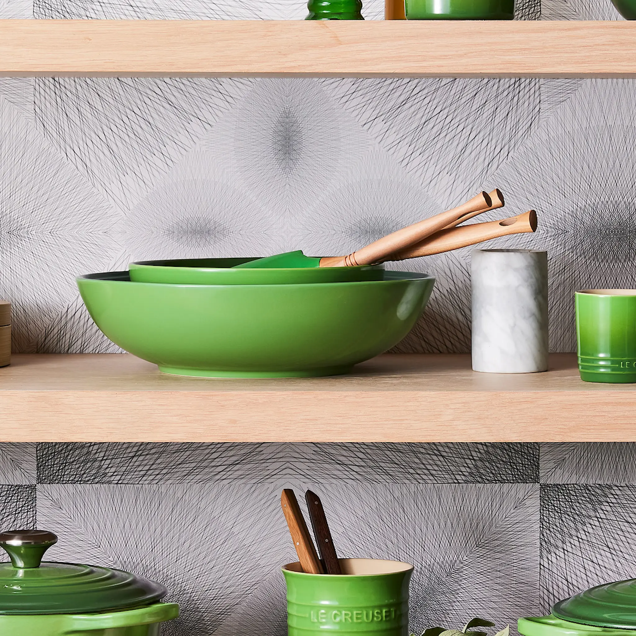 Le Creuset Signature serveringsskål 24 cm 2,2 L bamboo green