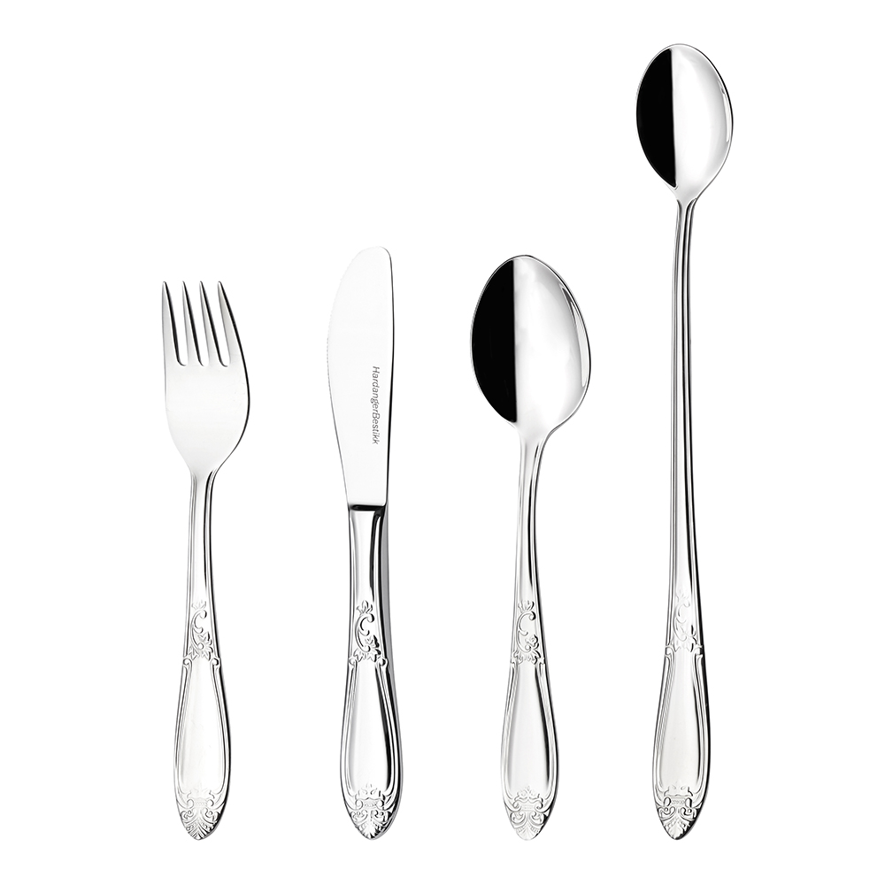 Hardanger bestikk Nina barnbestick set 4 delar rostfritt stål