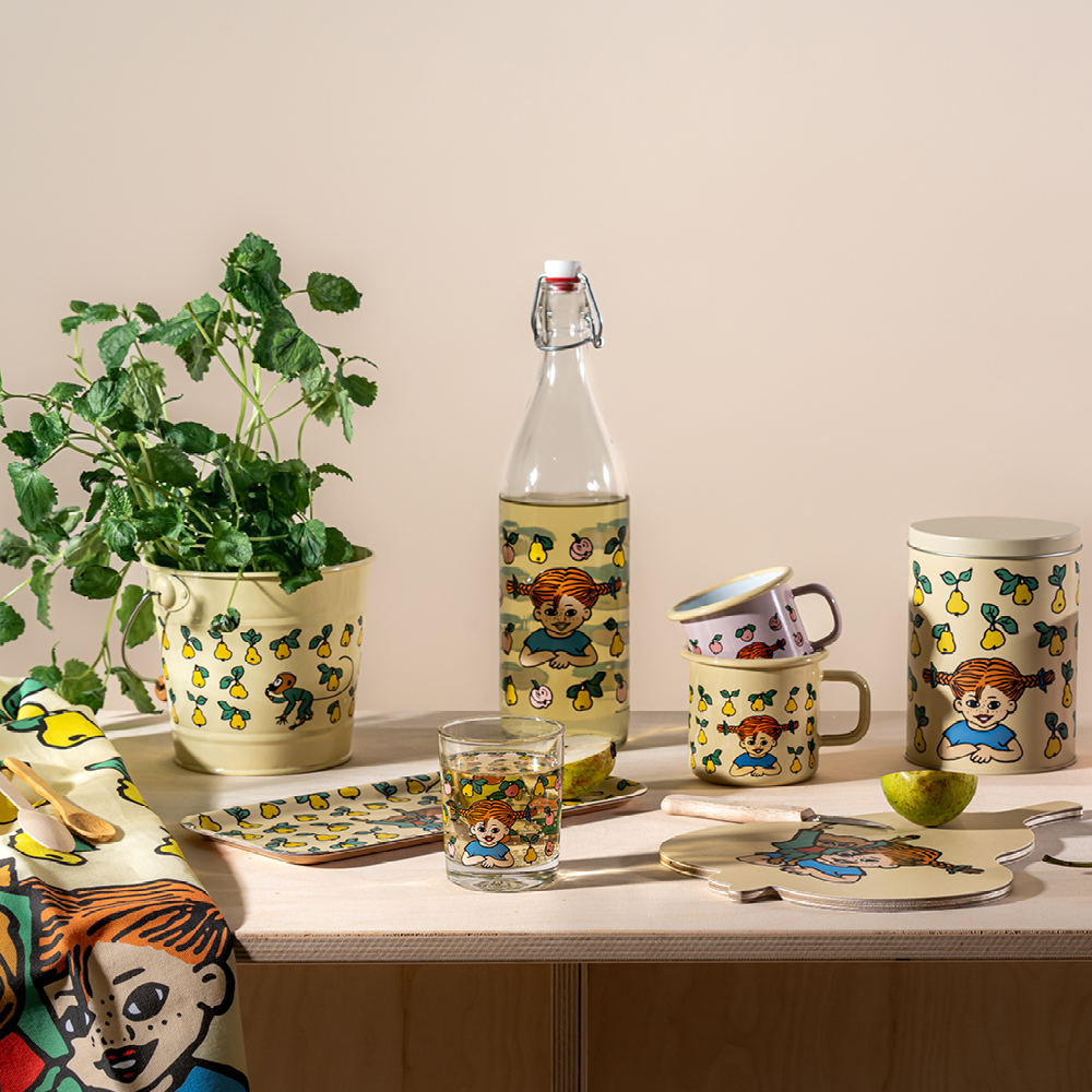 Muurla Peppi Pitkätossu Ämpäri hedelmät 2 L Keltainen