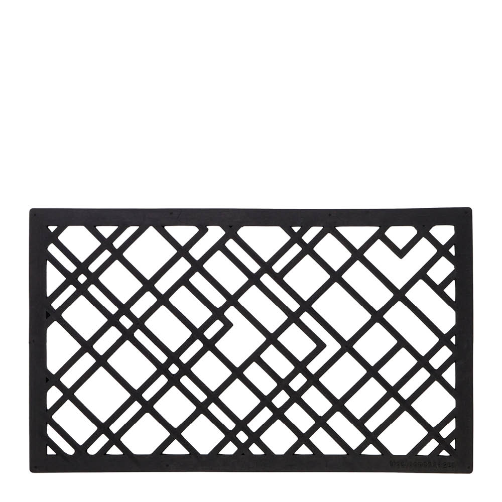 Tica Copenhagen - Lines Kynnysmatto 75x45x1 cm Musta