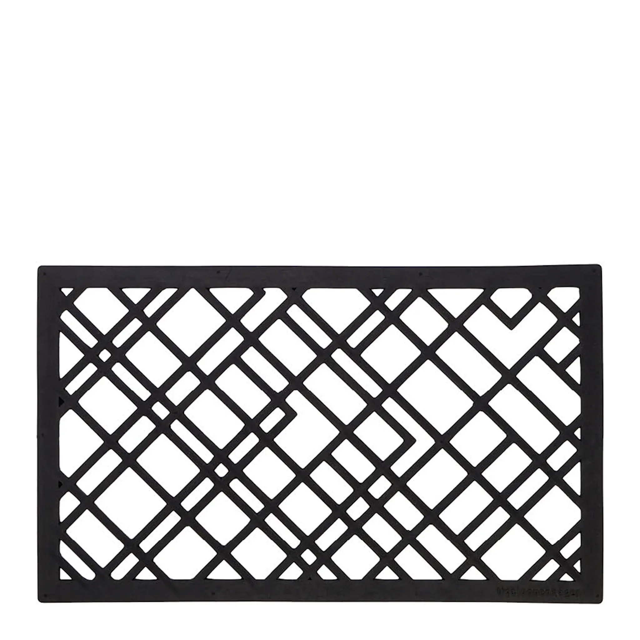 Tica Copenhagen Lines dörrmatta gummi 75x45 cm svart