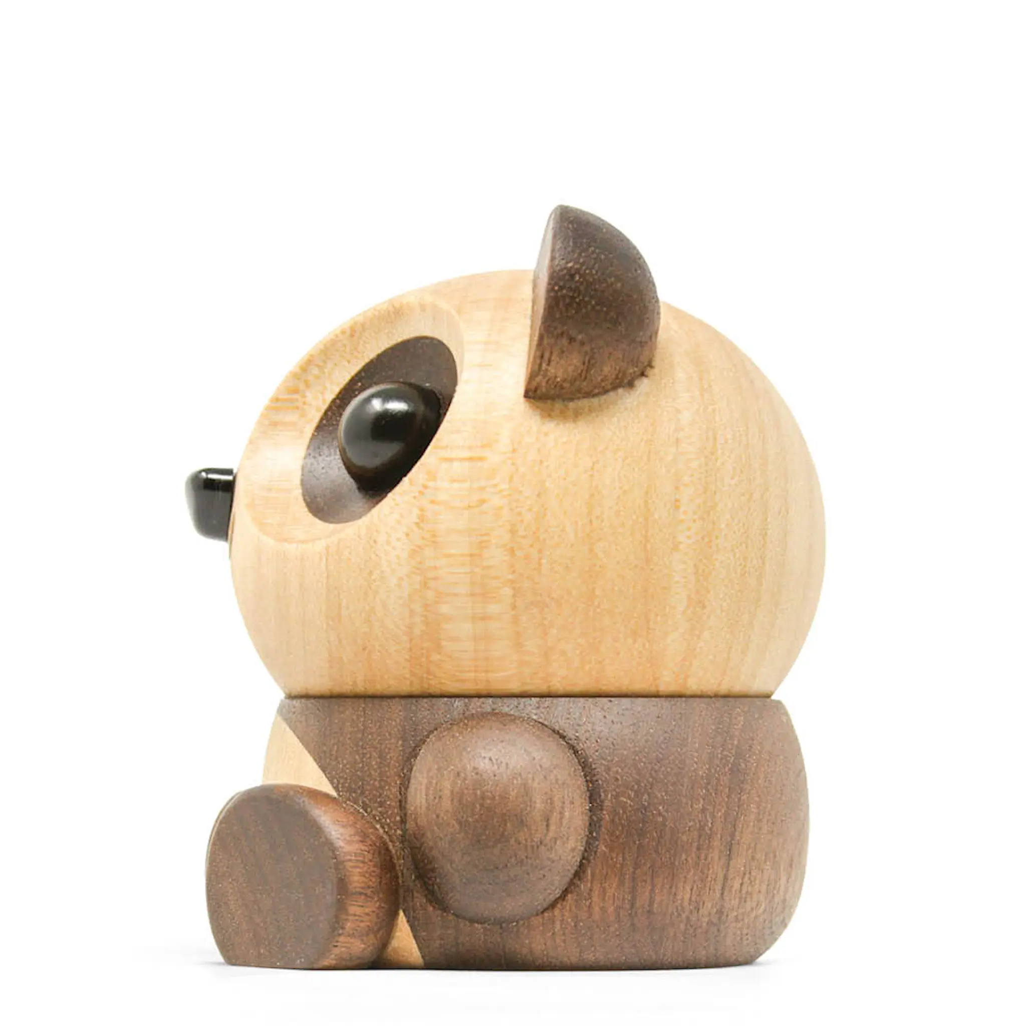 FableWood Puufiguuri panda Pom Pom 6 cm Pähkinä/Vaahtera