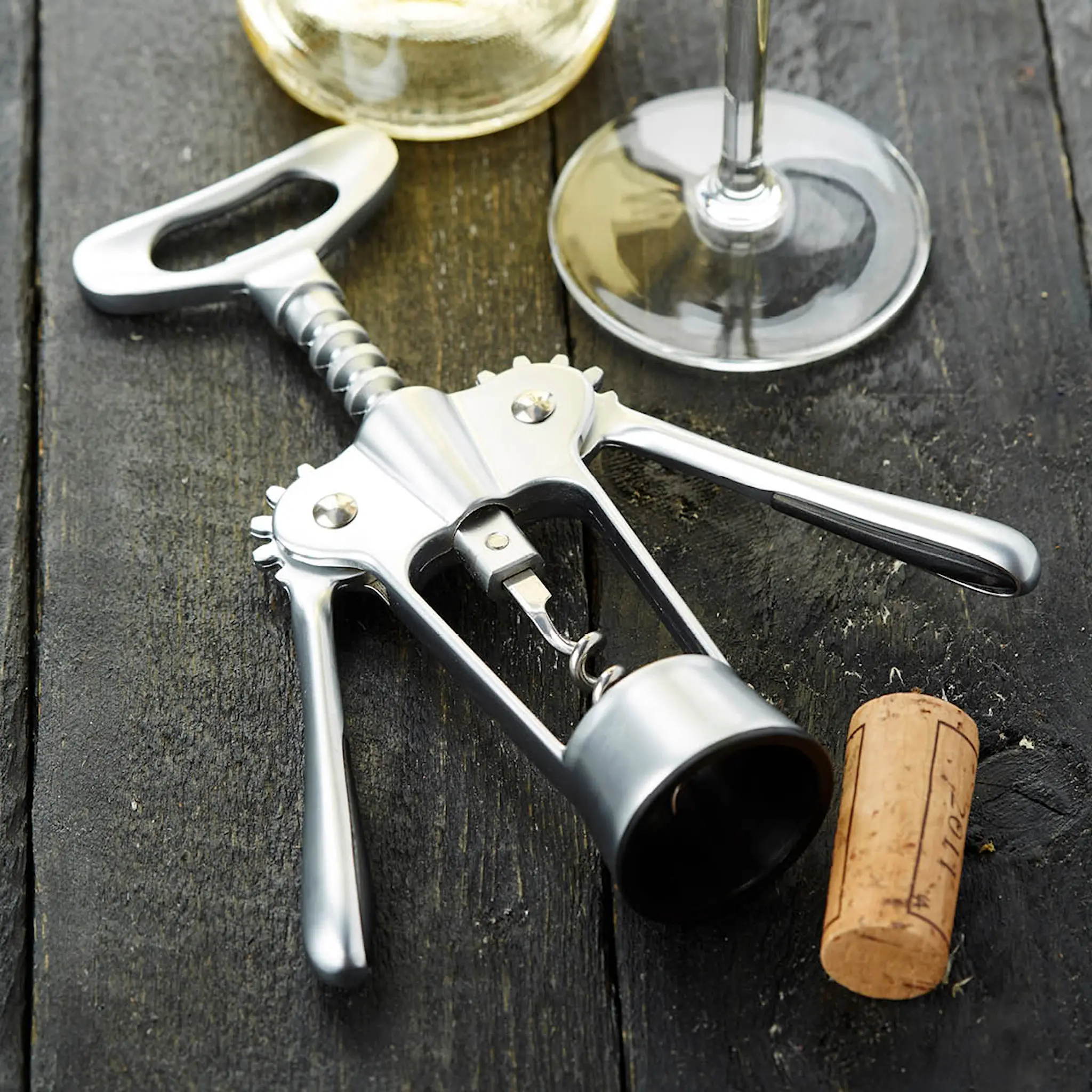 Point Virgule Korkskruv med hävarm stål