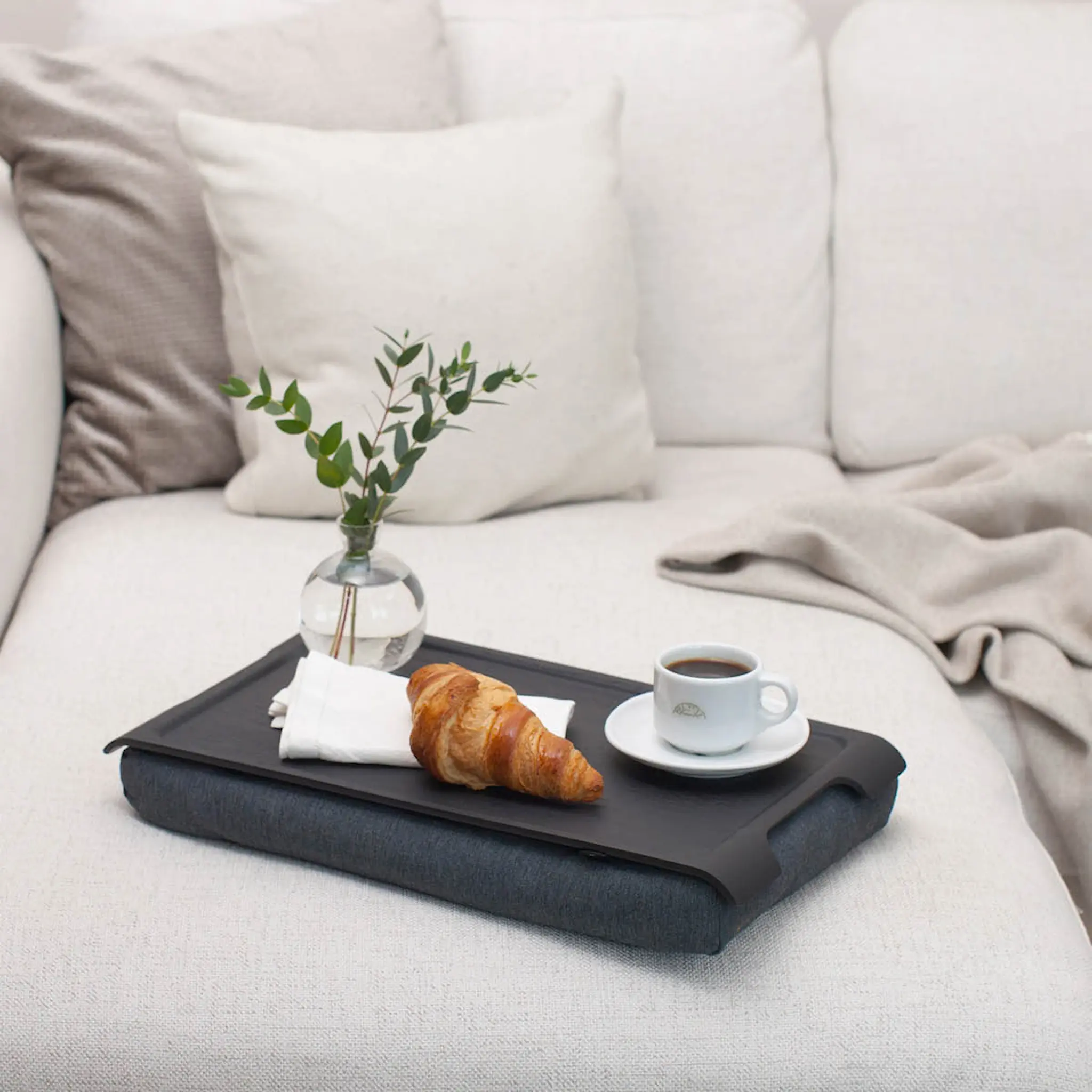 Bosign Laptray knebrett anti-slip 43x23 cm svart/grå hover