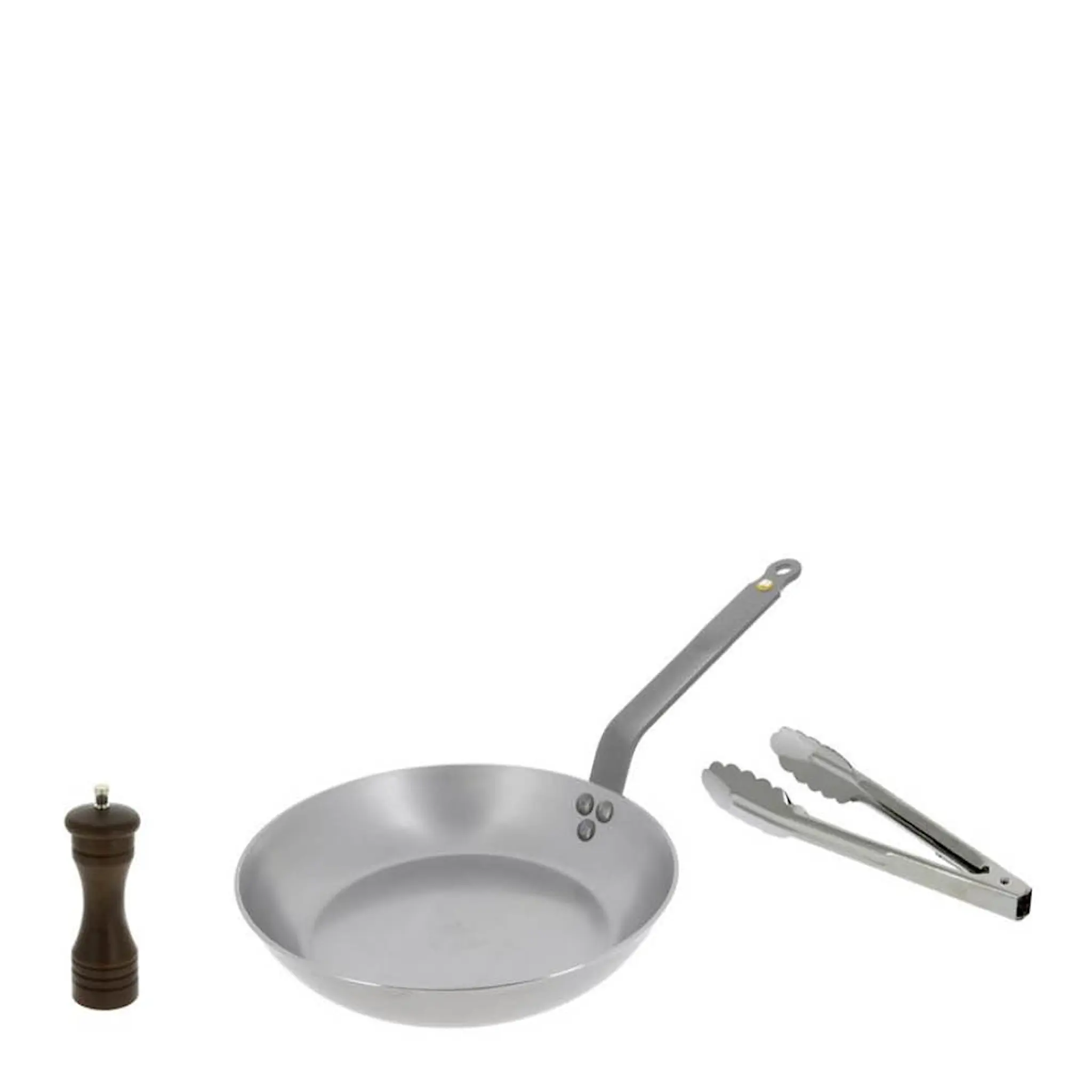 de Buyer Mineral B stekepanne 26 cm m/tang og pepperkvern stål
