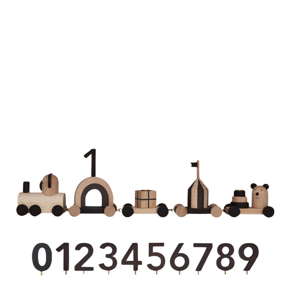 OYOY Otti födelsedagståg 44 cm björk