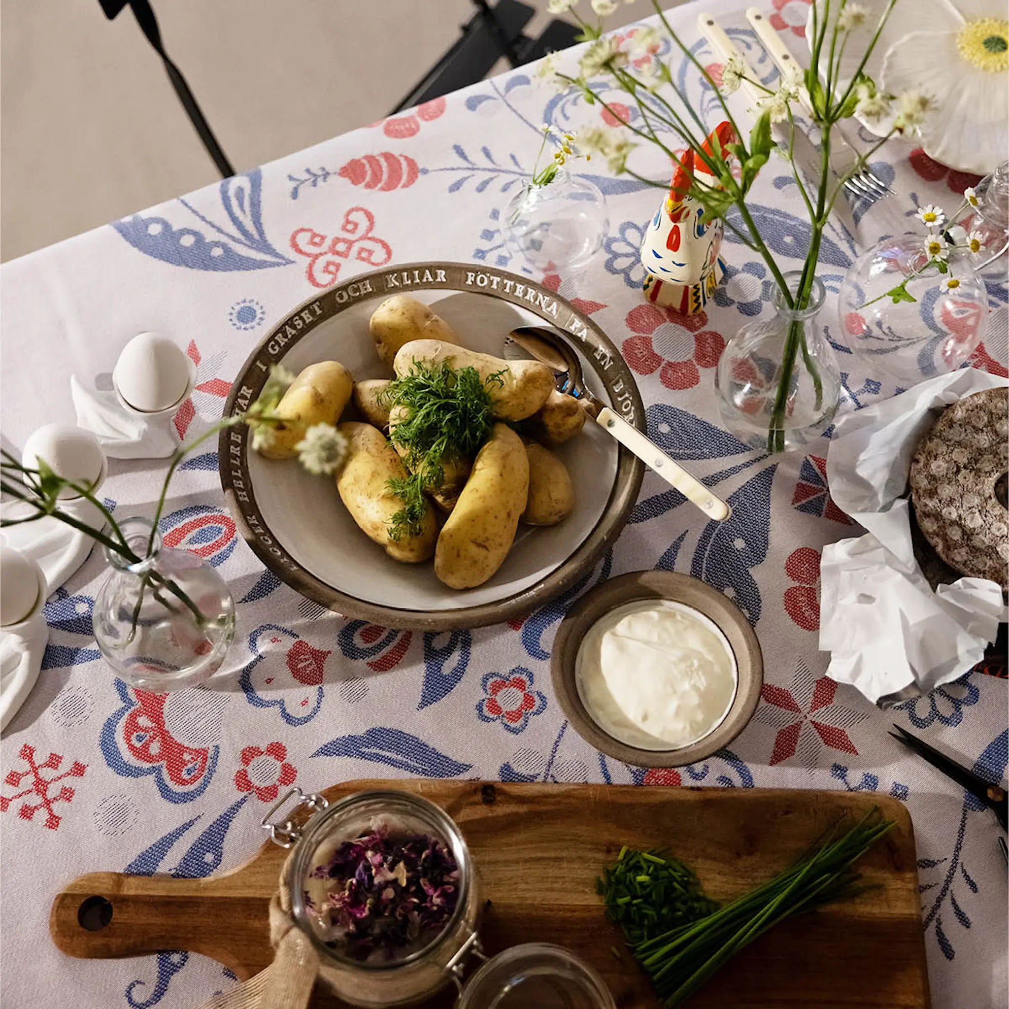 Ekelund Torplyckan bordsduk 145x250 cm blå