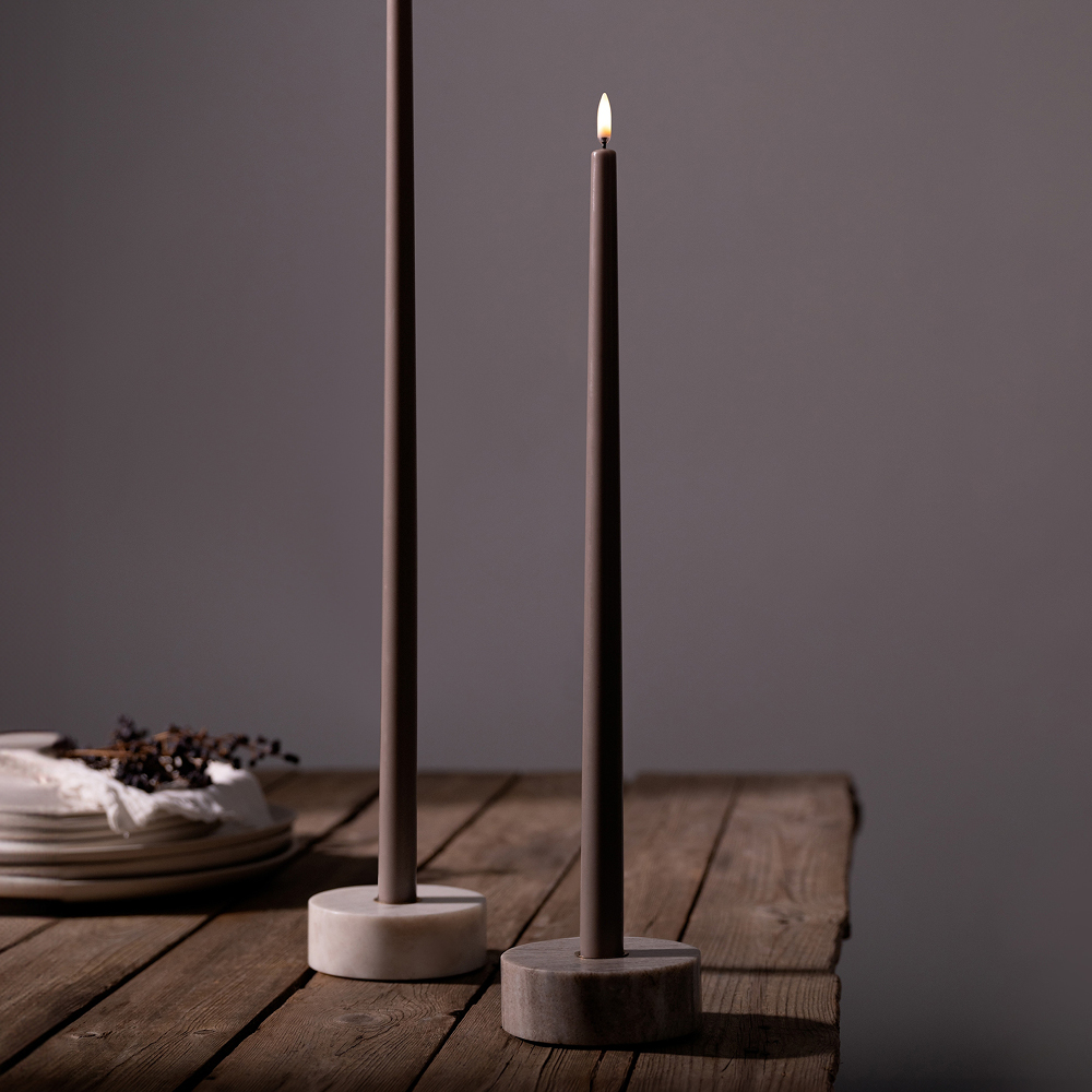 Uyuni Lighting Taper Candles Led kronelys 2,3x55 cm 1 stk sandstone