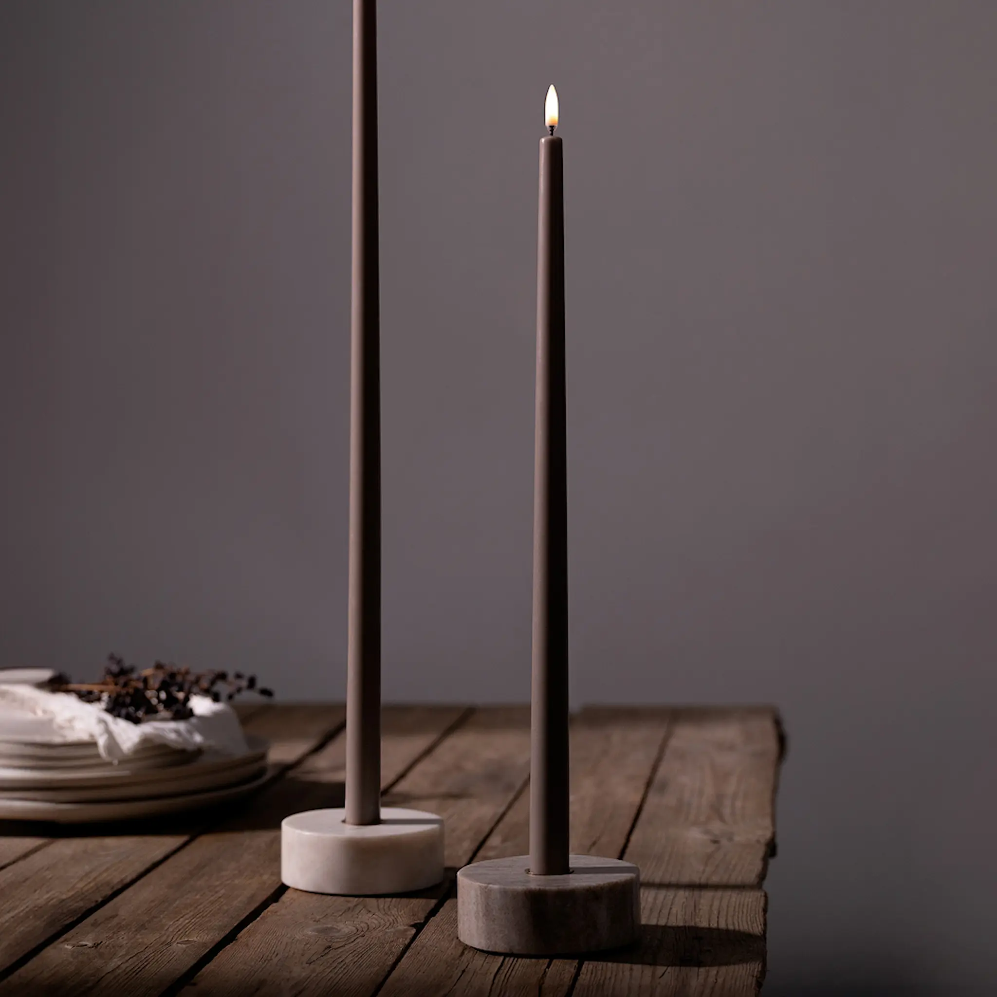 Uyuni Lighting Högt LED antikljus 1-pack 2,3x55 cm sandsten