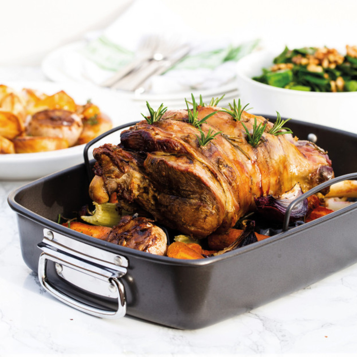 MasterClass Non-stick langpanne med rist 40x28 cm