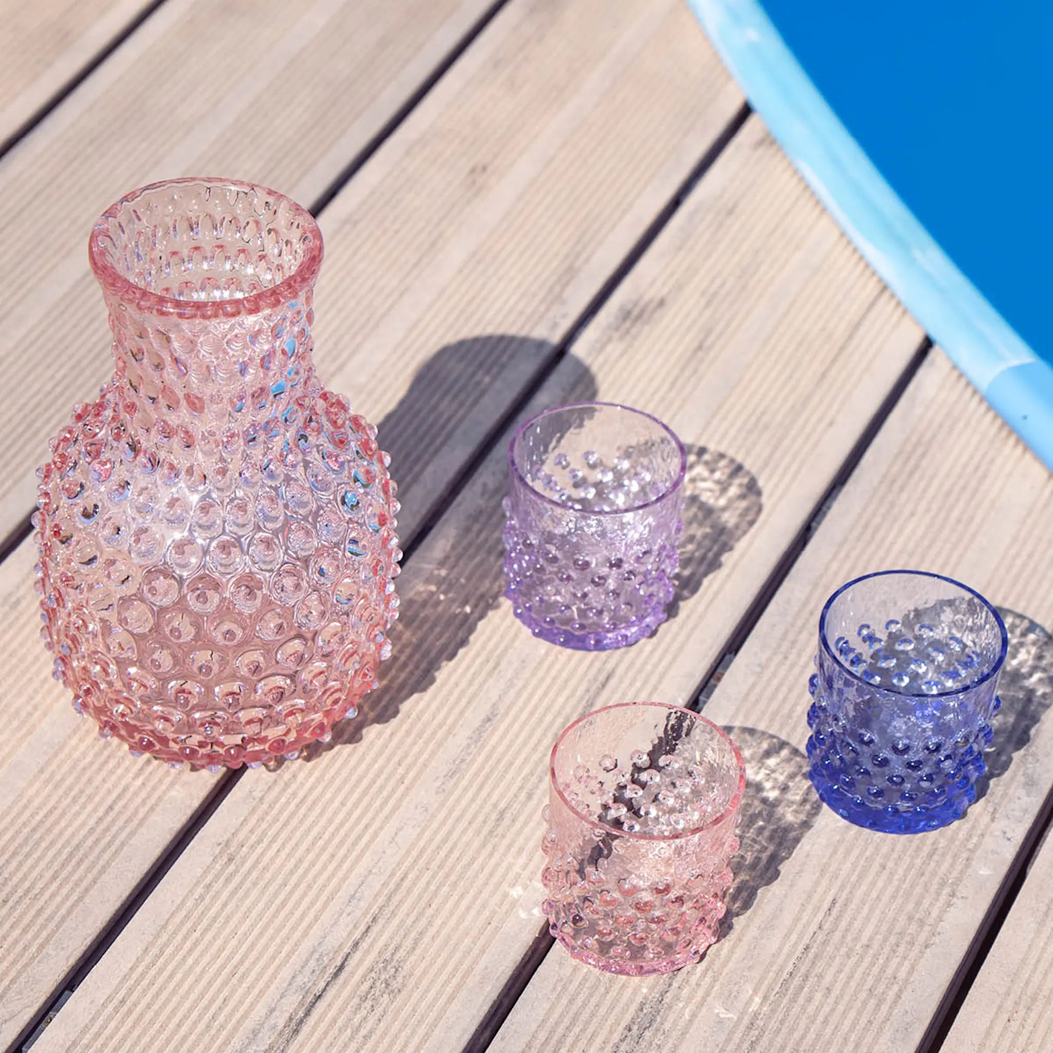Klimchi Hobnail vattenglas 15 cl rosalin