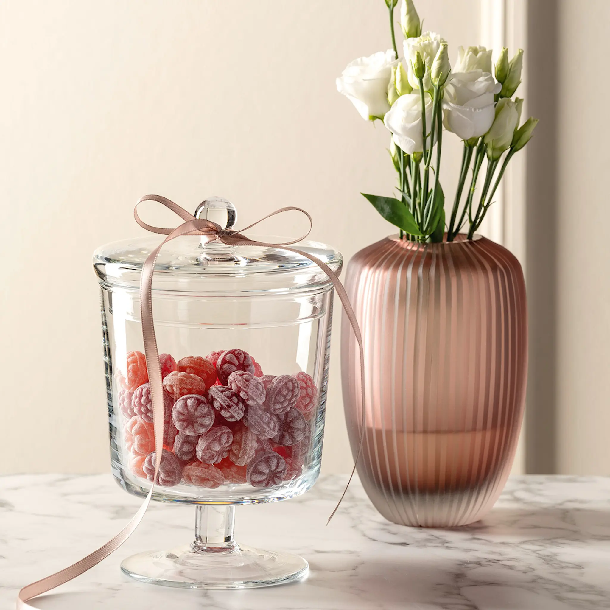 Leonardo Poesia glasskrukke på fot 19 cm