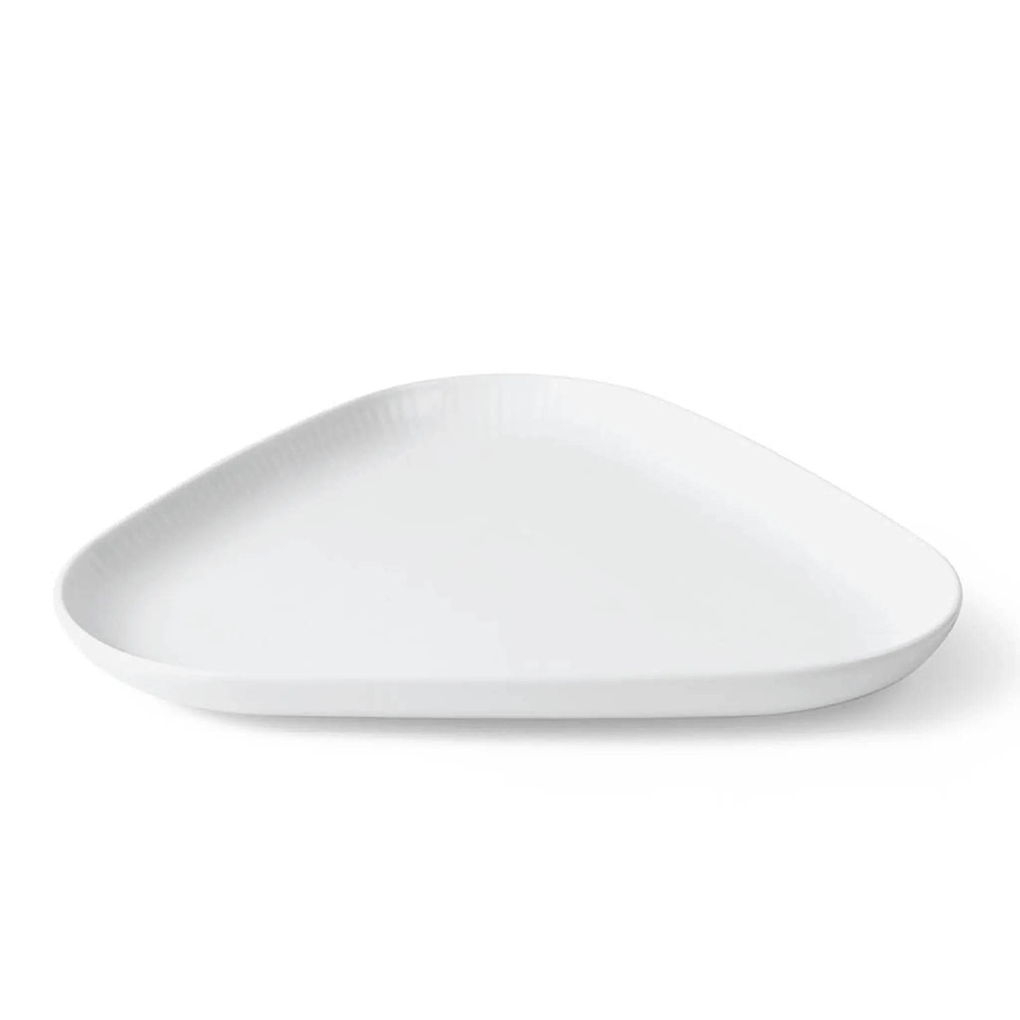 Royal Copenhagen White Fluted trekantigt fat 23 cm