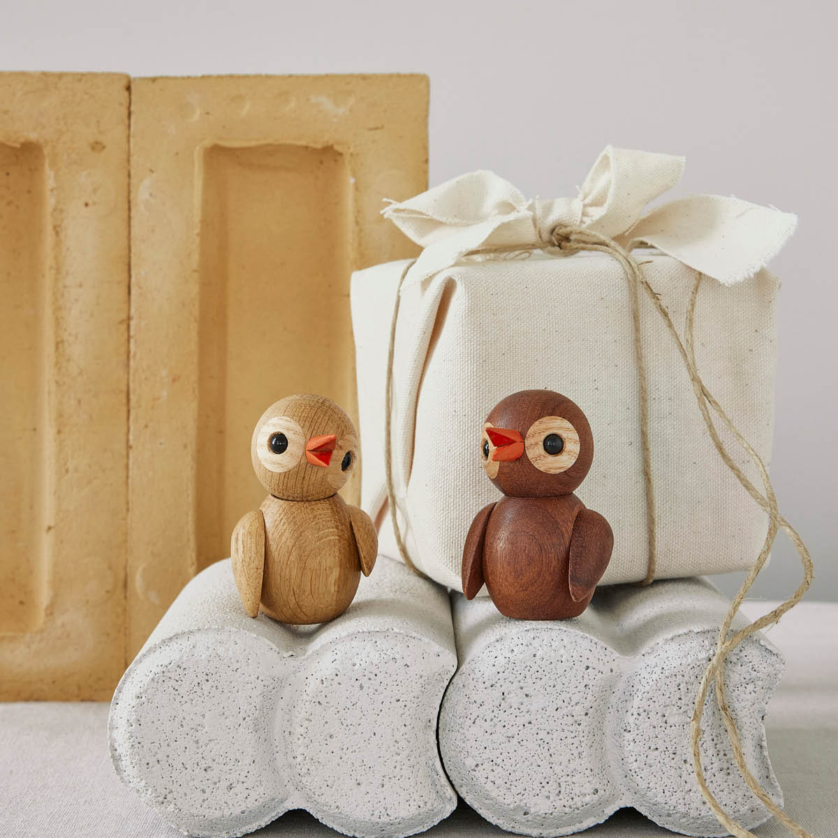 Spring Copenhagen Spring Birds trefigur 6,5 cm trendy thermo ash