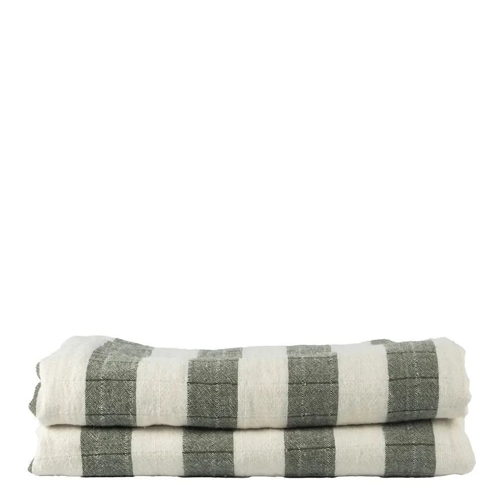 Emilie pledd 170x130 cm grønn/hvit